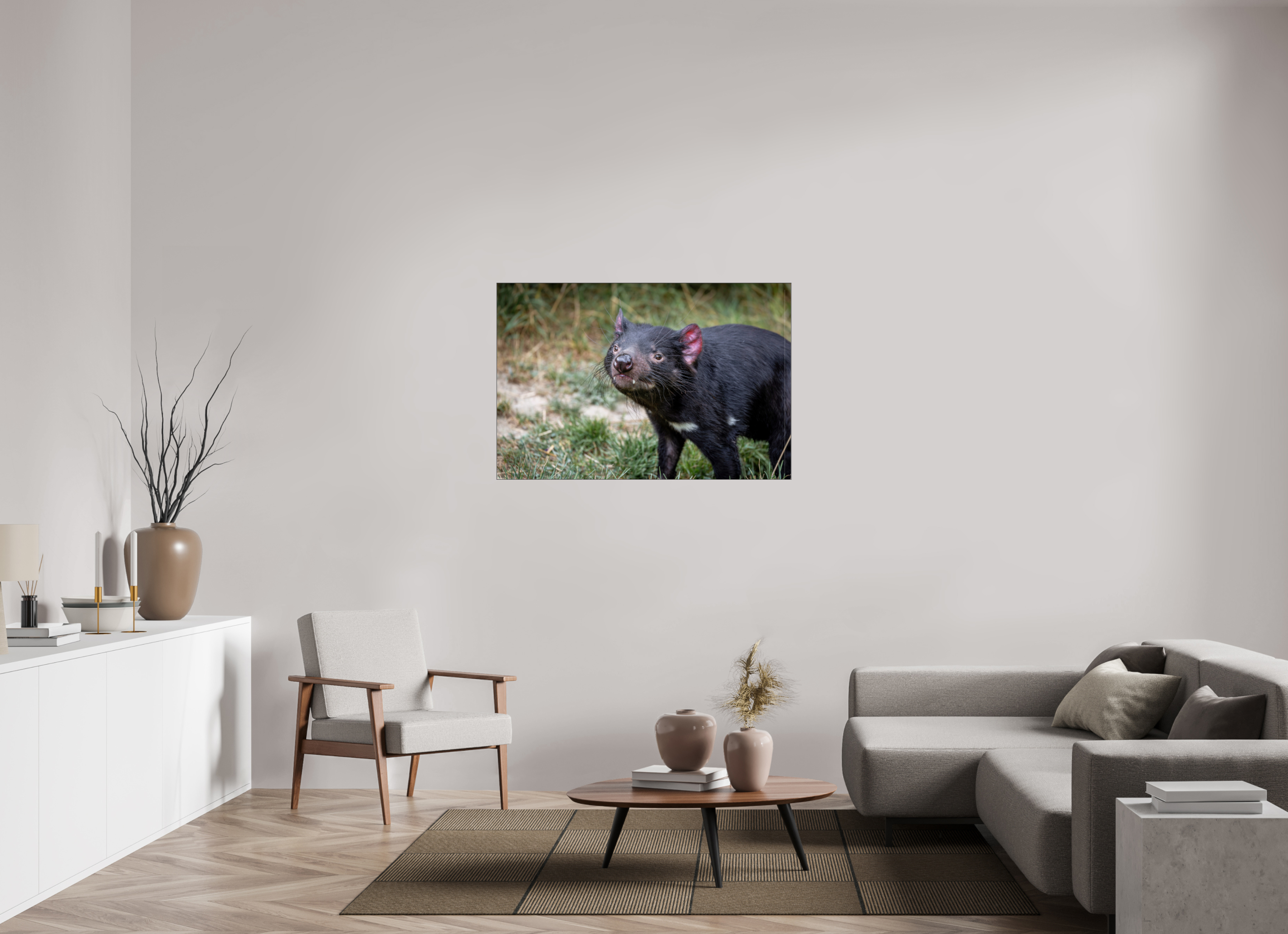 120 x 80 cm, Foto-Abzug hinter Acrylglas glänzend Friendly Devil