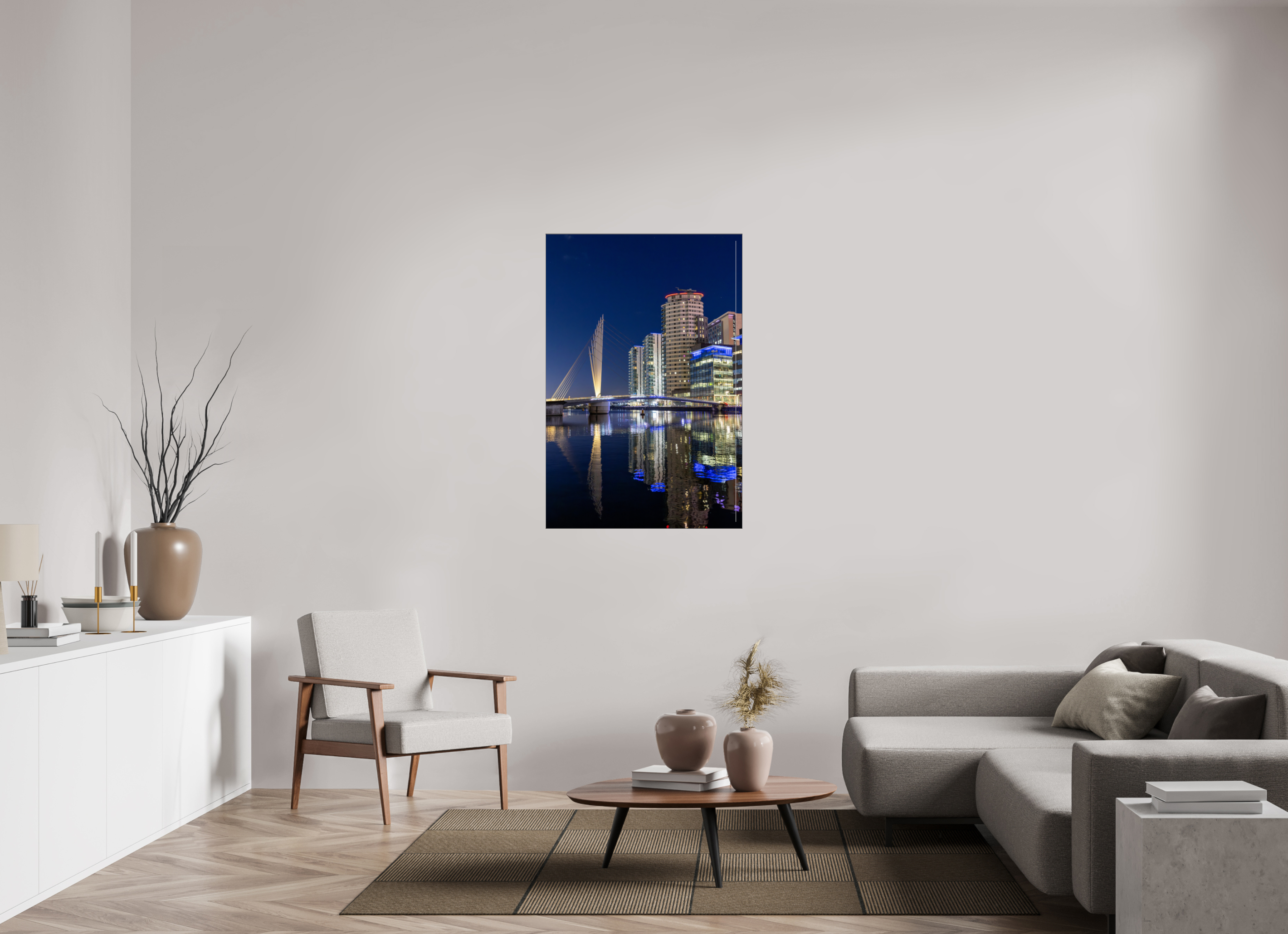 80 x 120 cm, Foto-Abzug hinter Acrylglas glänzend Reflected Nights