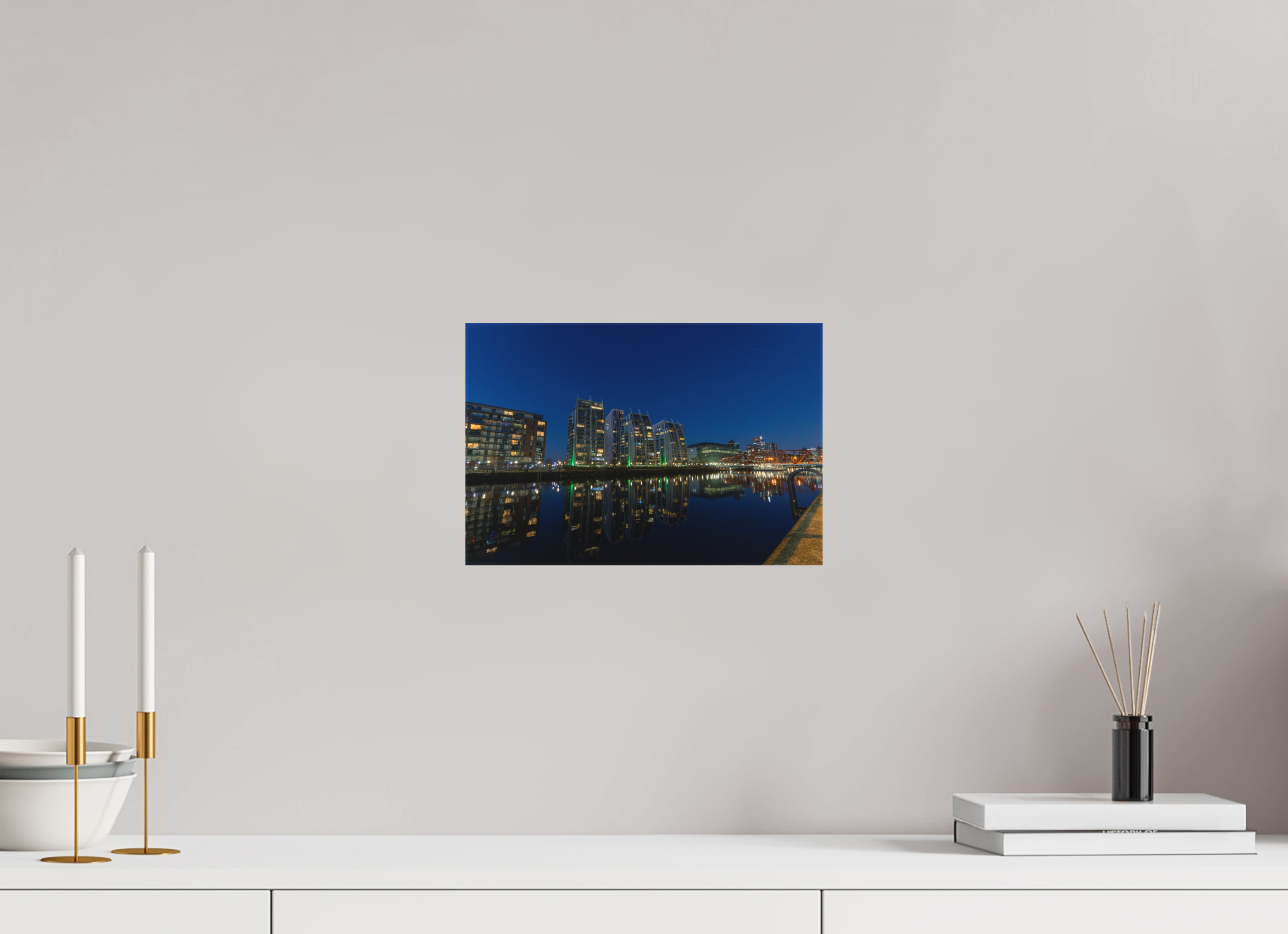30 x 20 cm, Leinwand Neon Silence