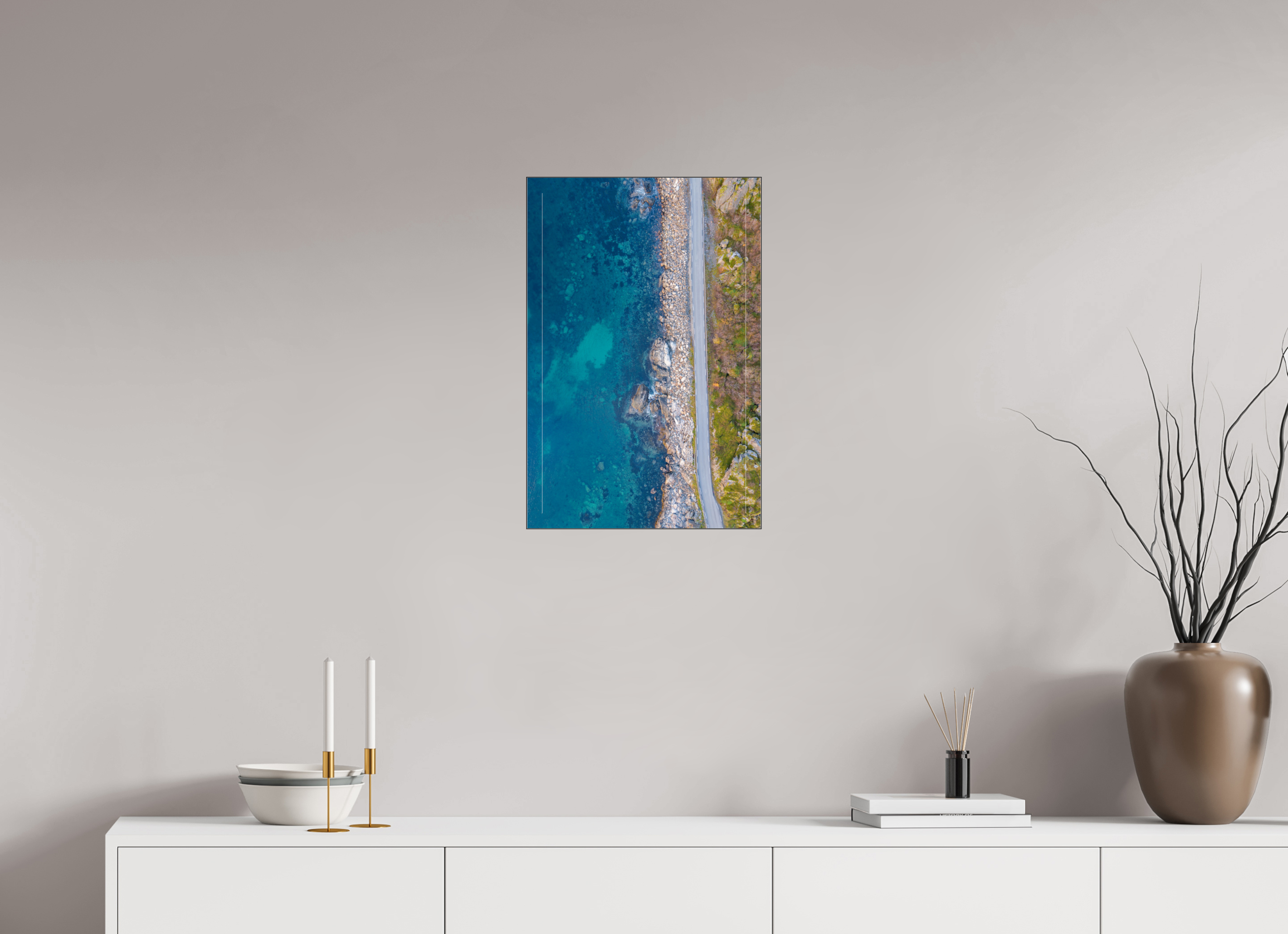 40 x 60 cm, Foto-Abzug hinter Acrylglas glänzend Turquoise Journey