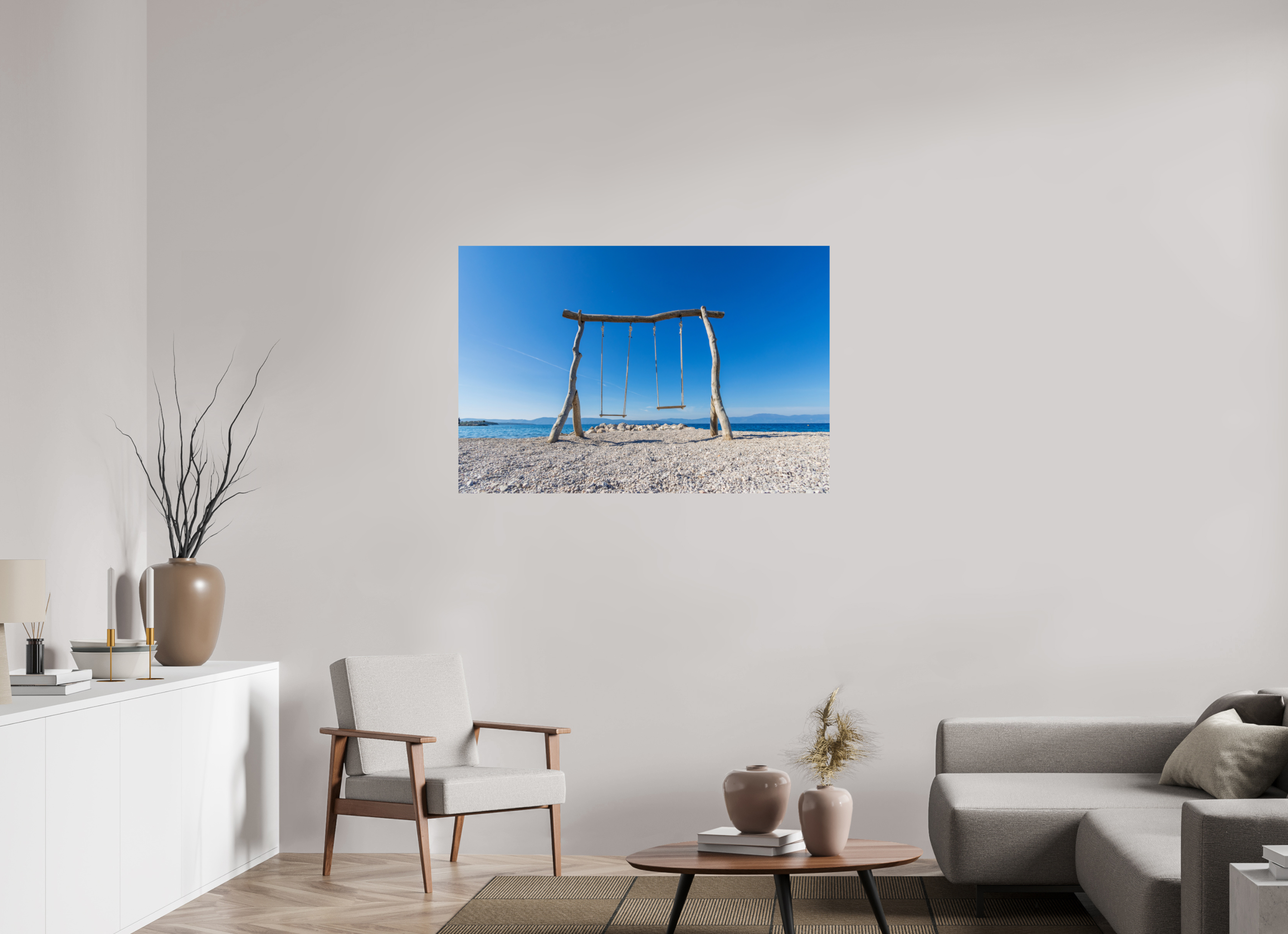 120 x 80 cm, Fine Art Print auf Alu-Dibond Between Sky and Sea