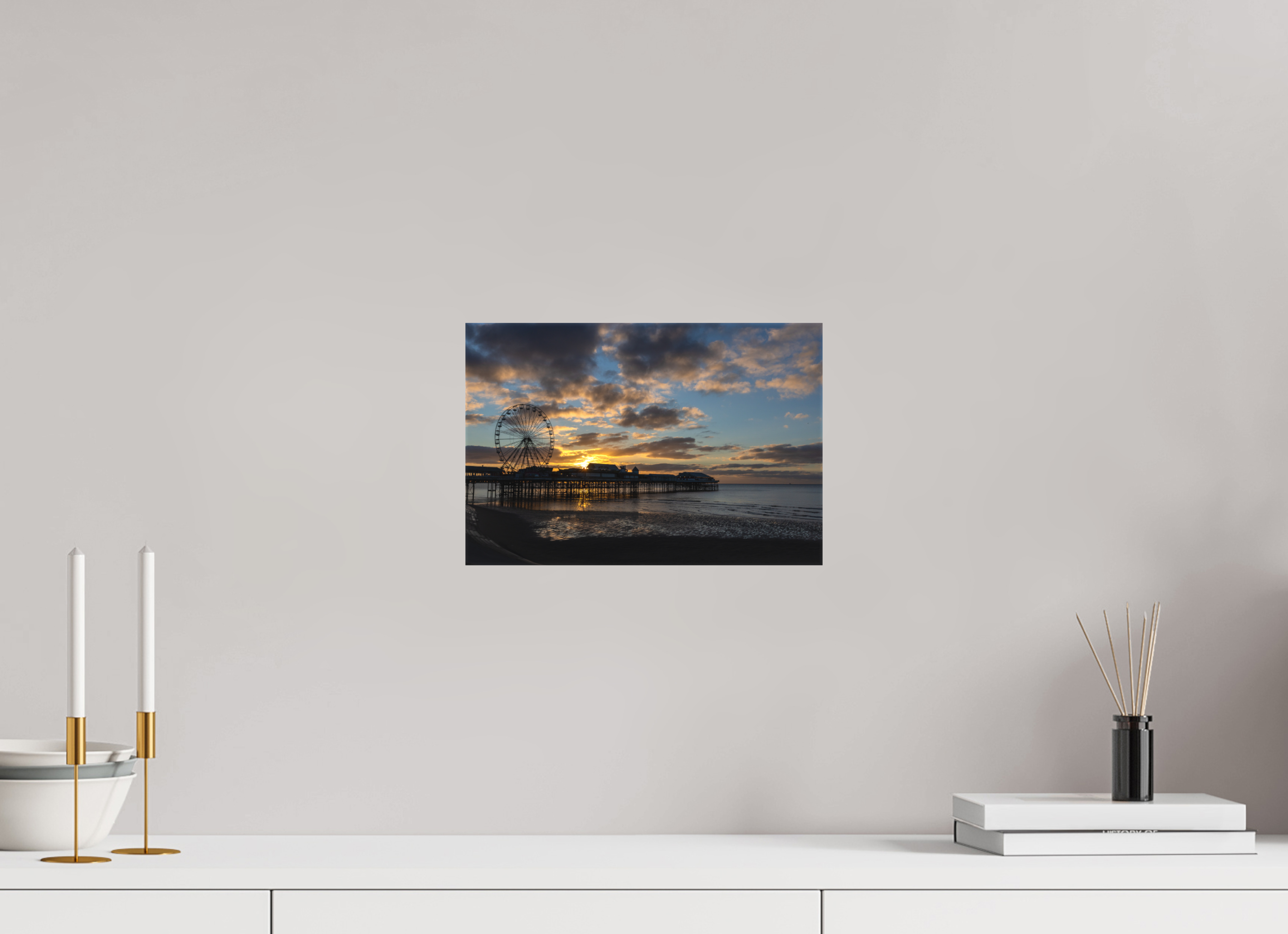 30 x 20 cm, Leinwand Golden Hour Pier