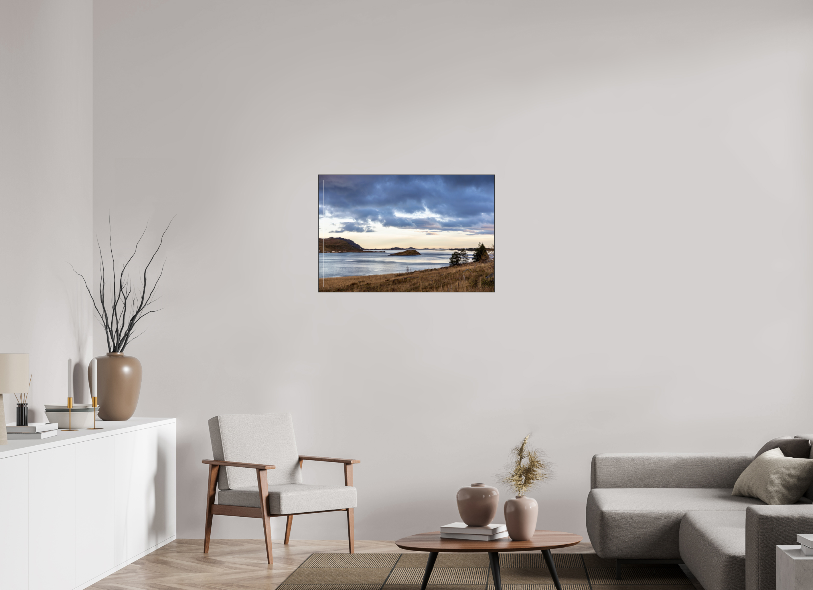 90 x 60 cm, Foto-Abzug hinter Acrylglas glänzend Evening Shore