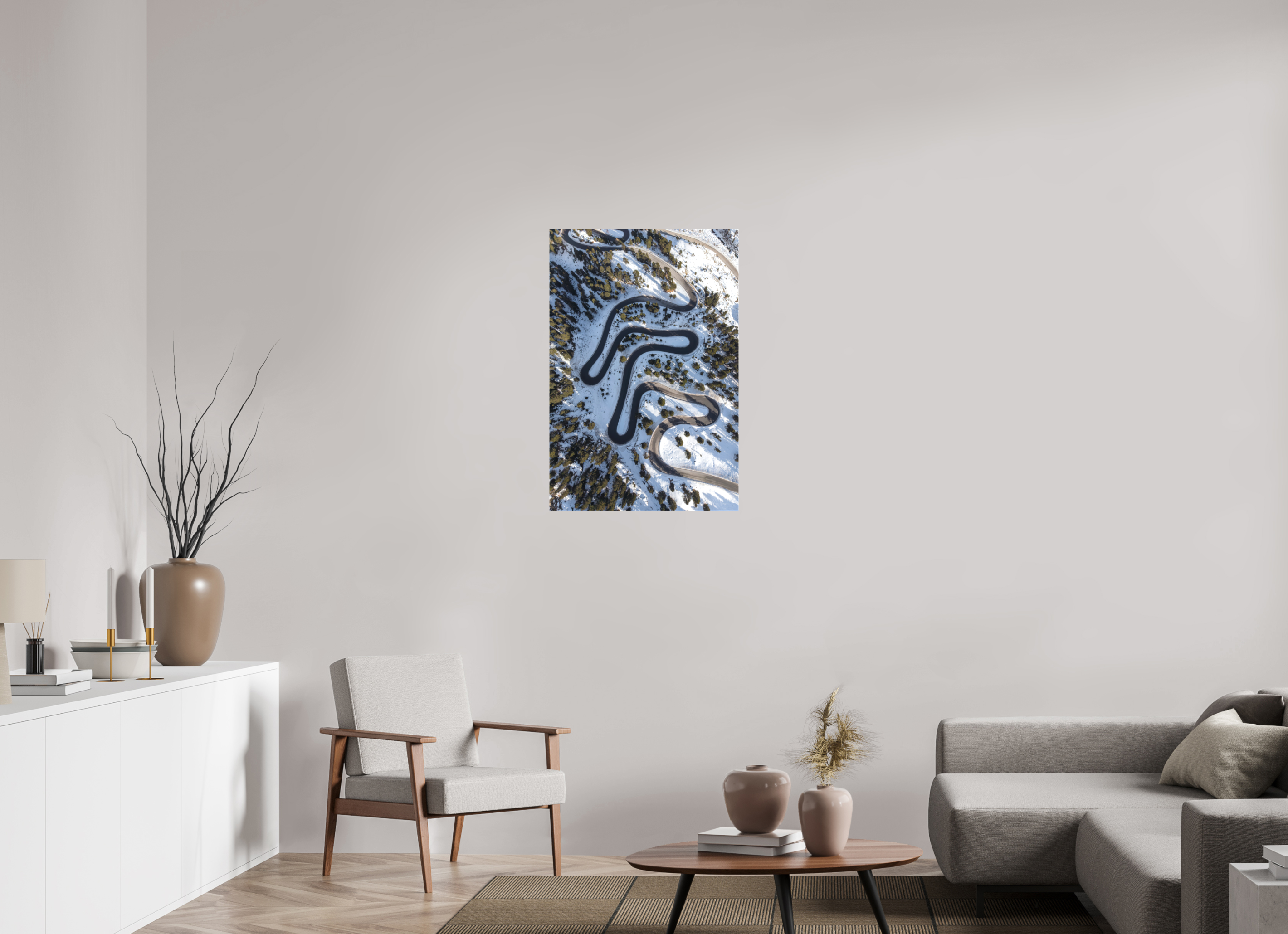 60 x 90 cm, Leinwand Winding Through Winter