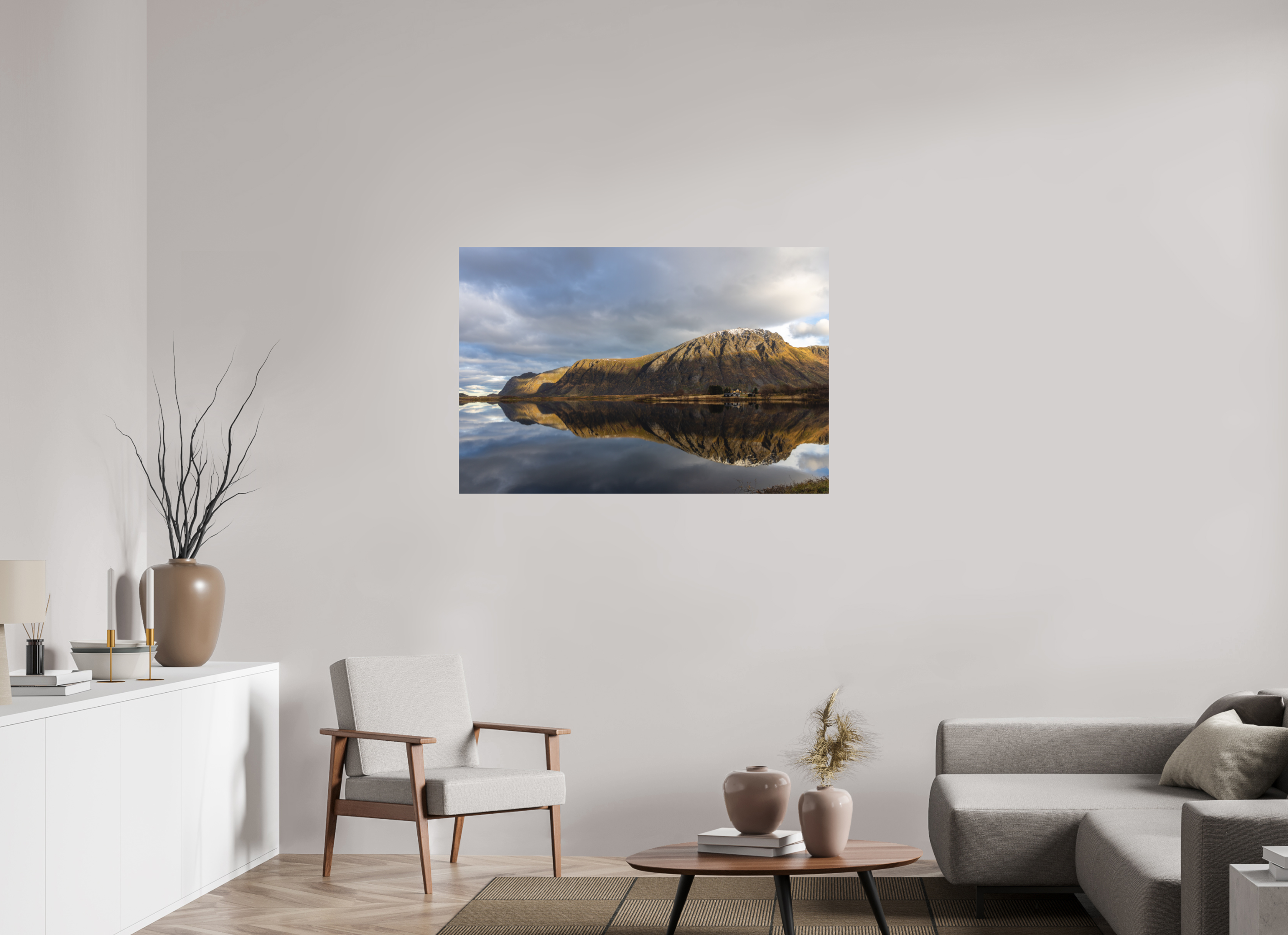 120 x 80 cm, Fine-Art Matt Mirror Mountains