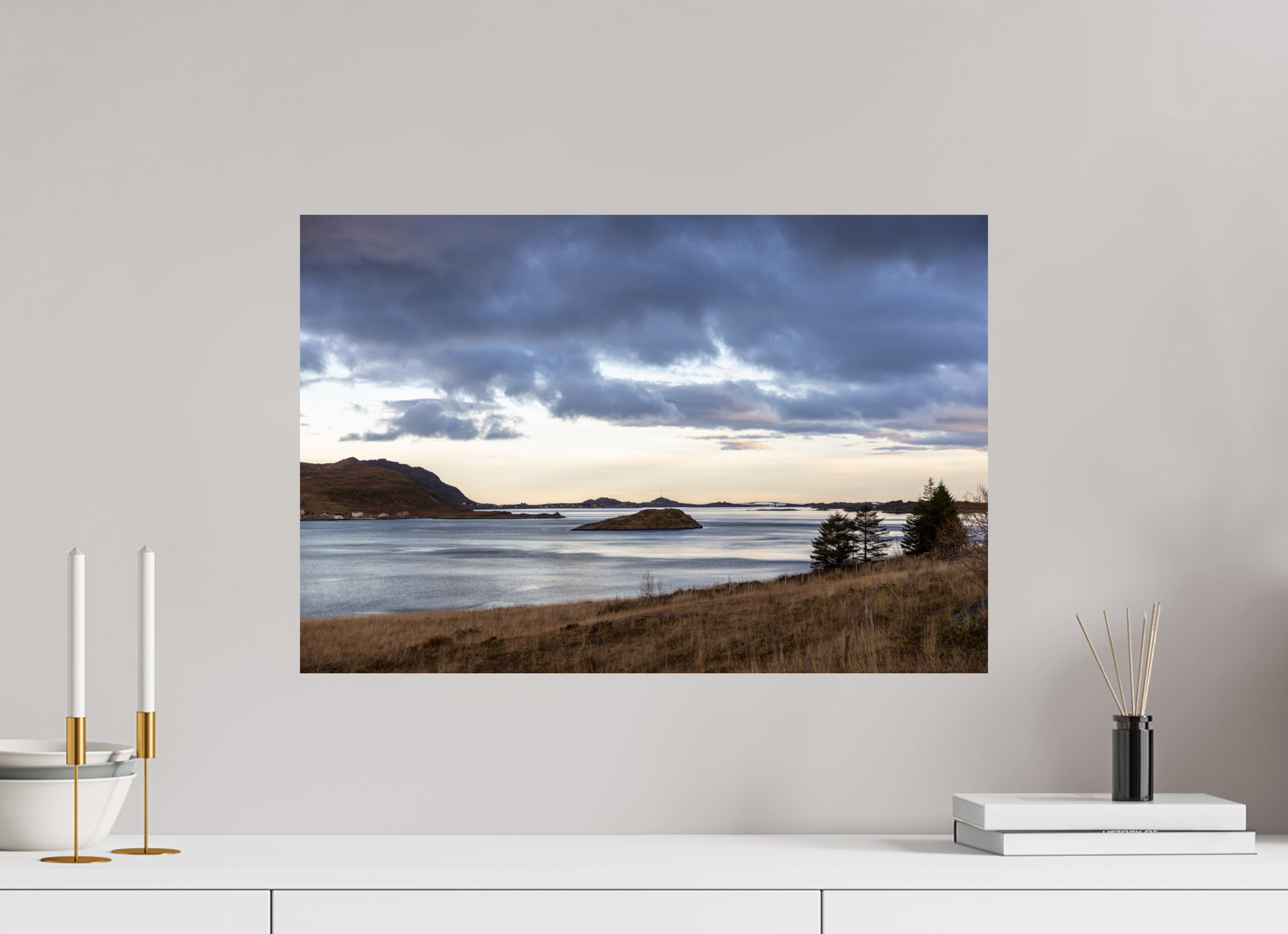 60 x 40 cm, Fine Art Print auf Alu-Dibond Evening Shore
