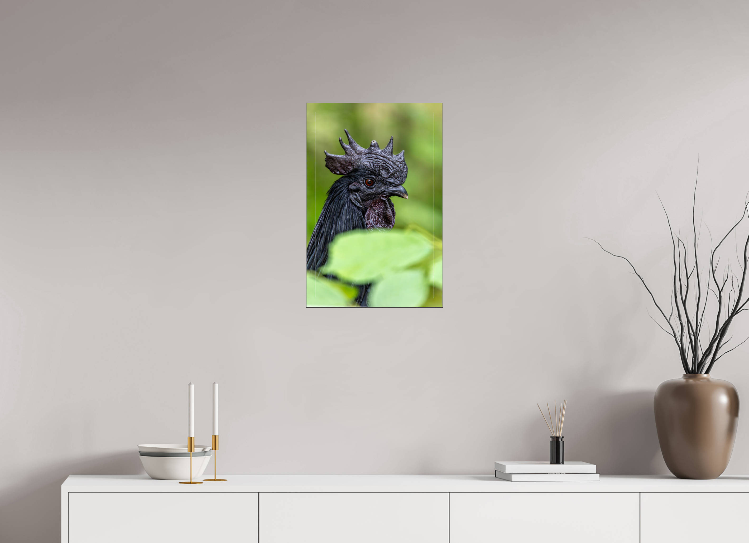 40 x 60 cm, Foto-Abzug hinter Acrylglas glänzend Black Majesty