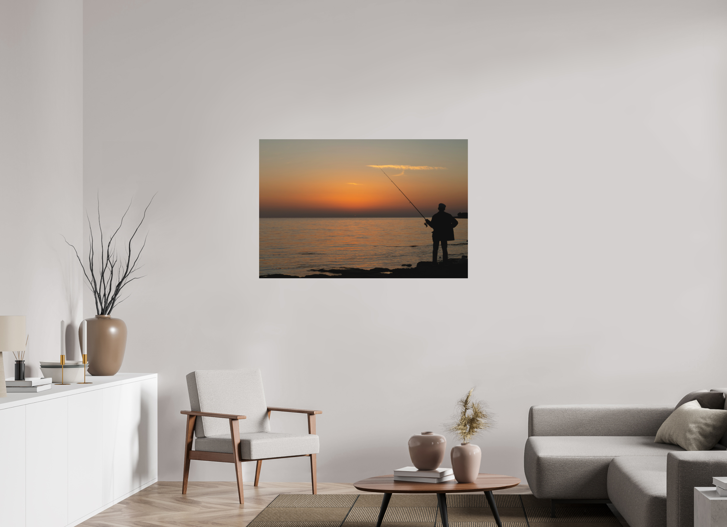 120 x 80 cm, Fine-Art Matt Golden Hour Fishing
