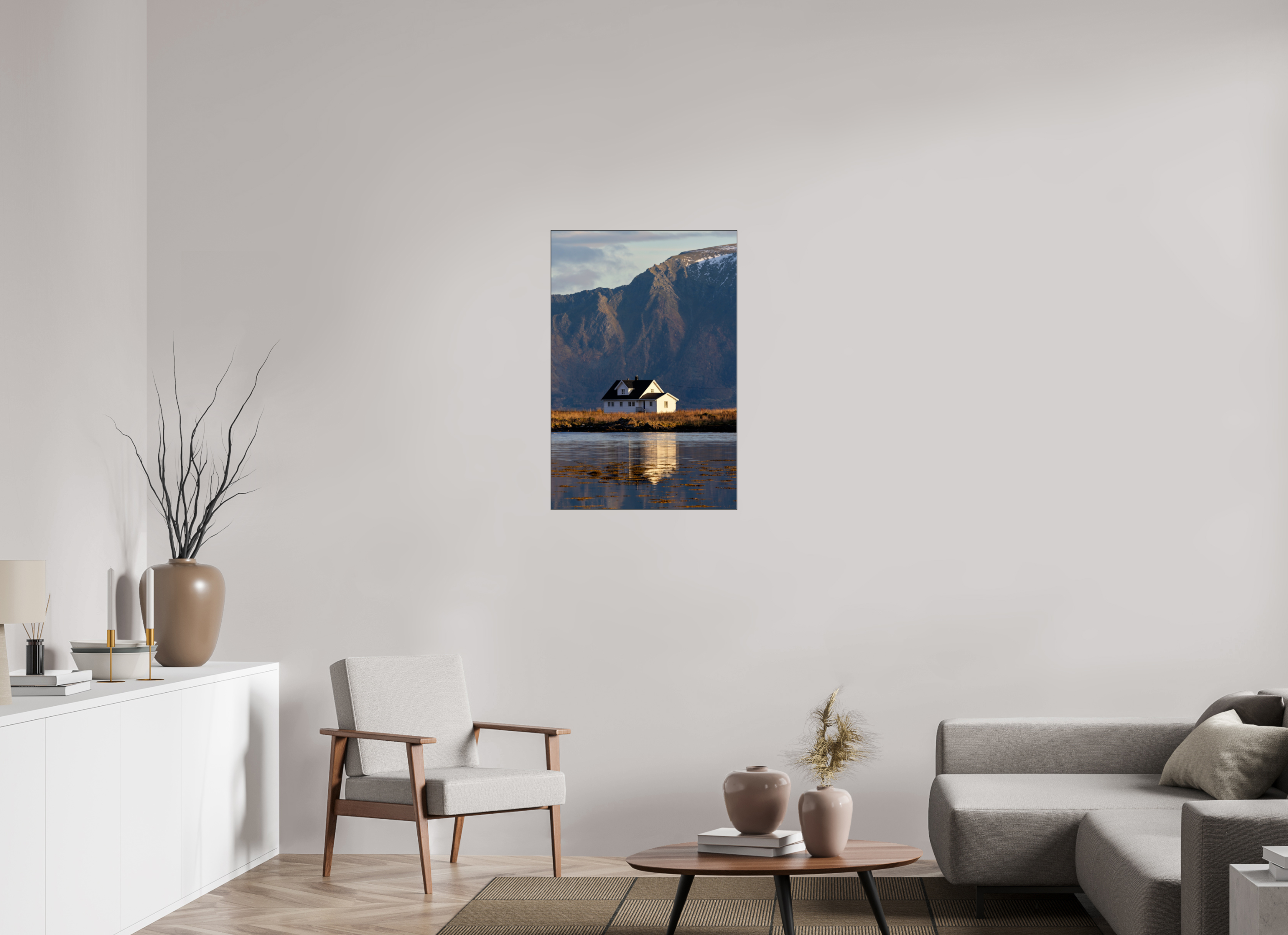60 x 90 cm, Foto-Abzug hinter Acrylglas glänzend House by the Sea