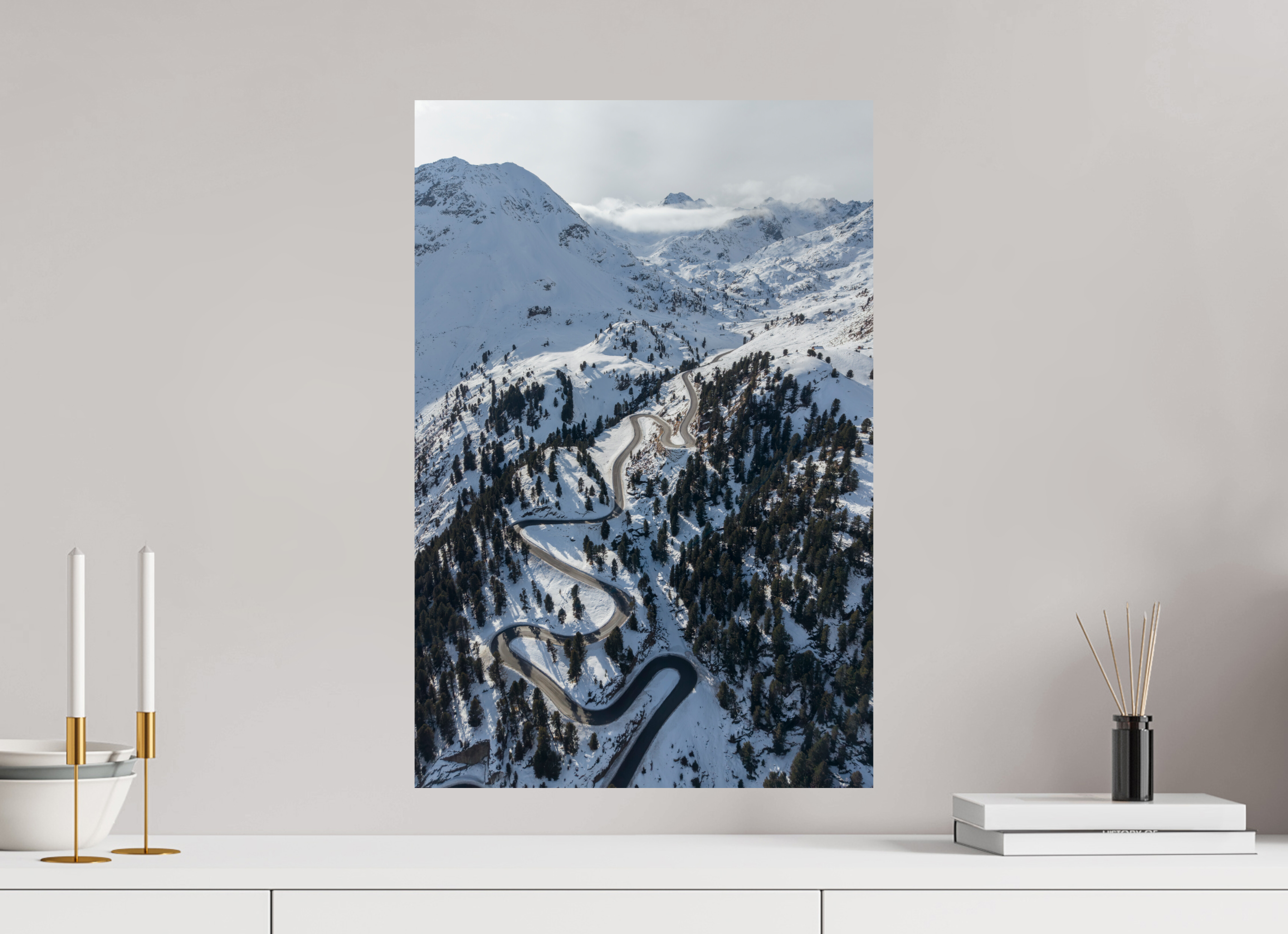 40 x 60 cm, Fine Art Print auf Alu-Dibond Road to the Summit