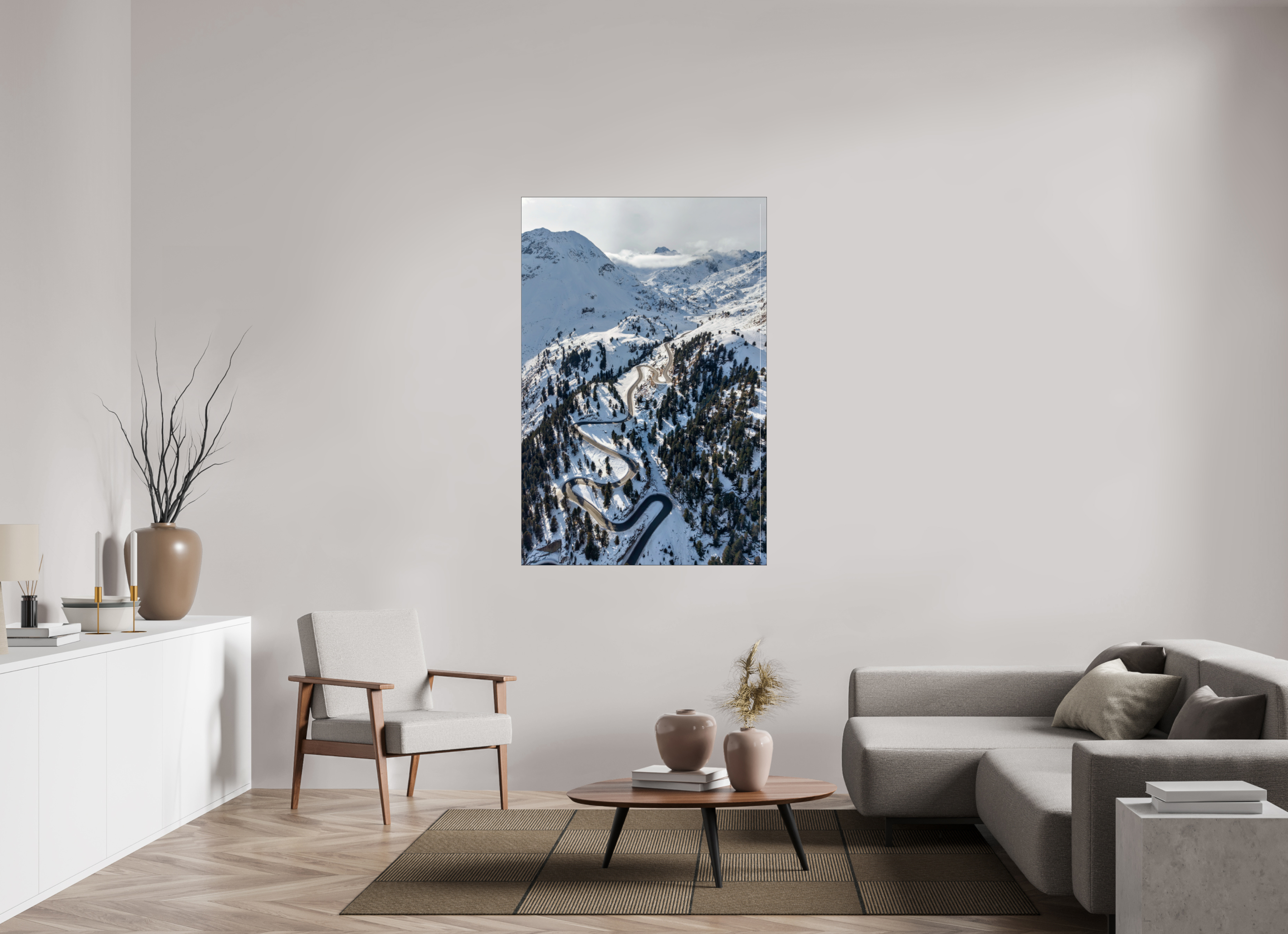100 x 150 cm, Foto-Abzug hinter Acrylglas glänzend Road to the Summit