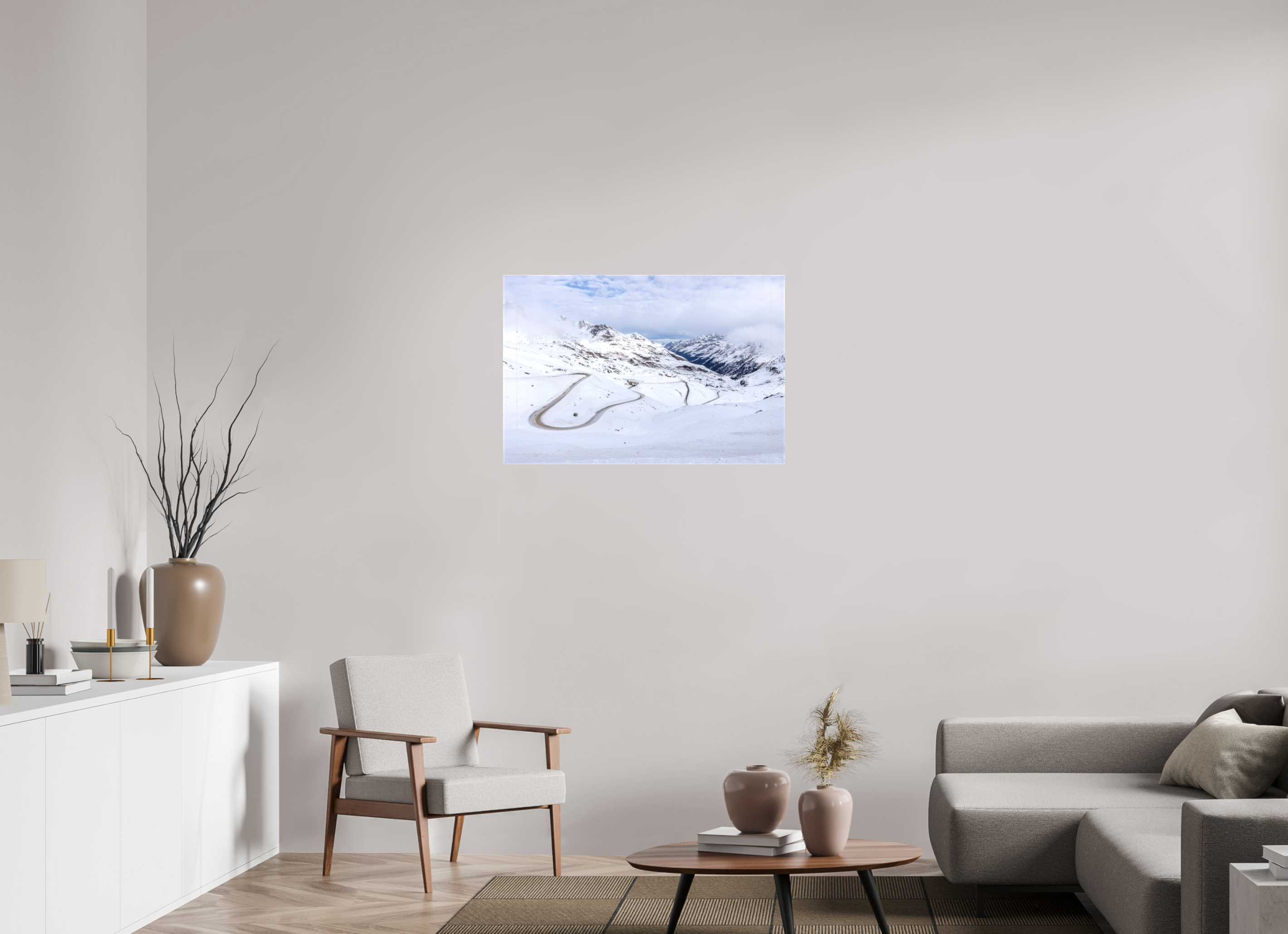 90 x 60 cm, Leinwand Frozen Route
