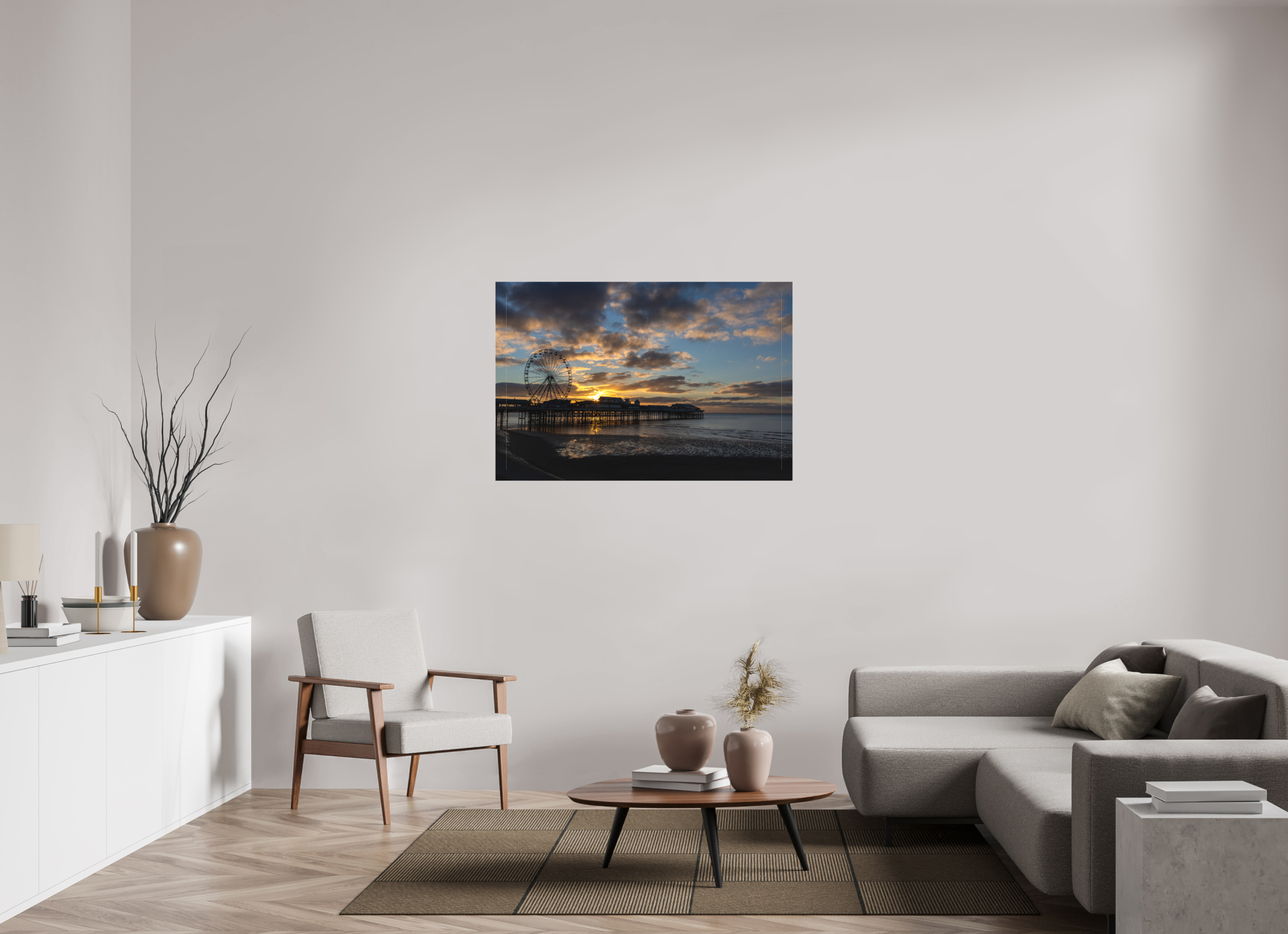 120 x 80 cm, Leinwand Golden Hour Pier