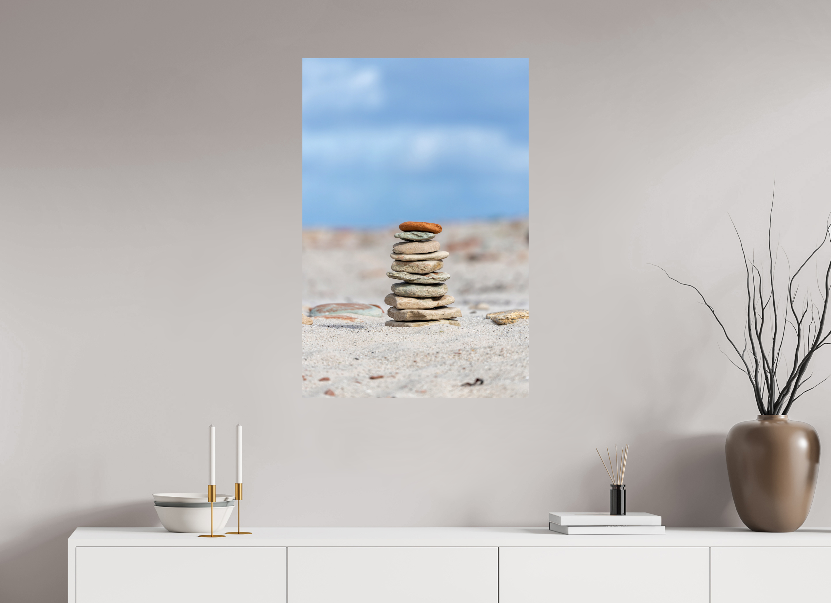 60 x 90 cm, Fine Art Print auf Alu-Dibond Stones of Serenity
