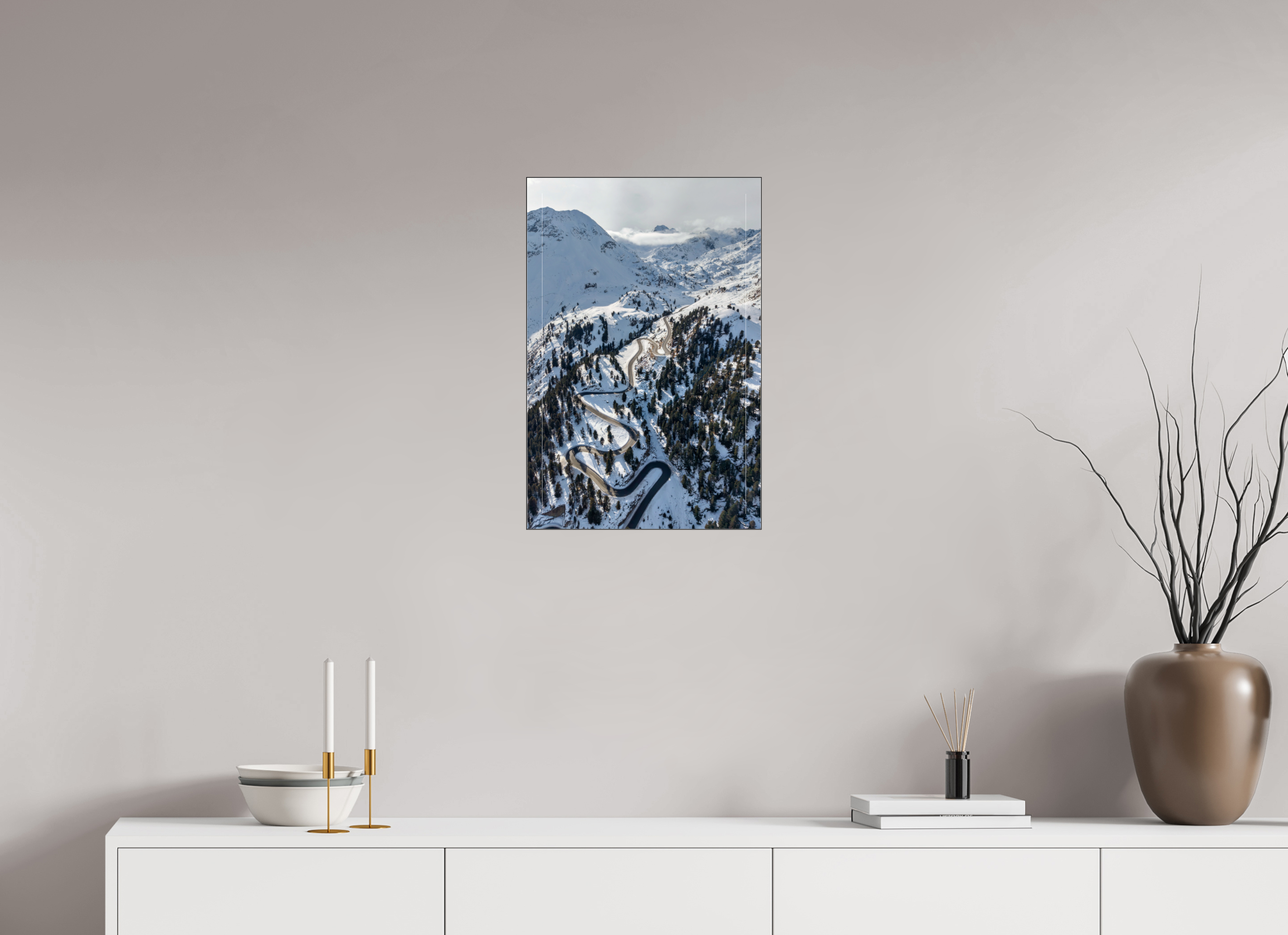 40 x 60 cm, Foto-Abzug hinter Acrylglas glänzend Road to the Summit