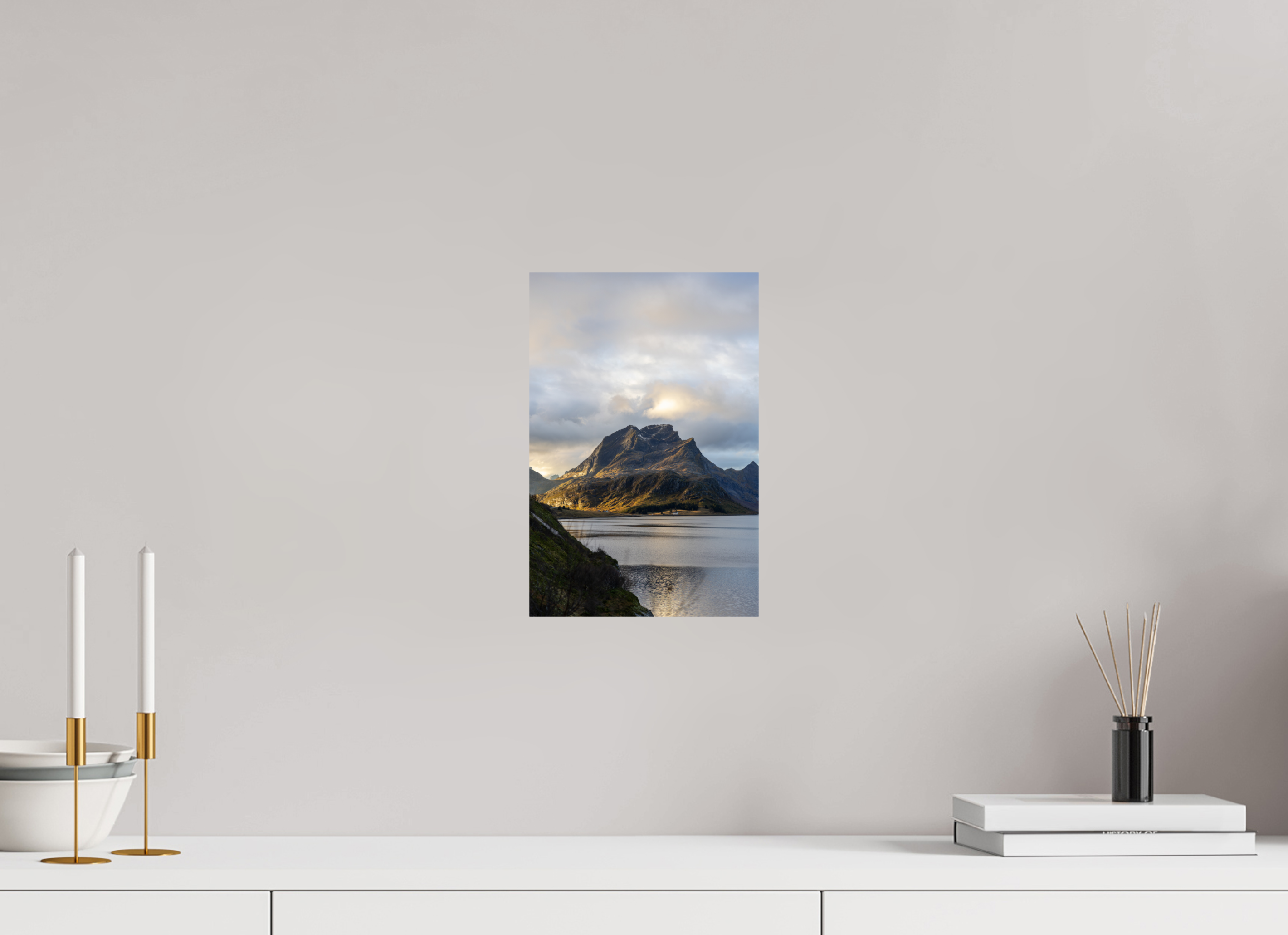 20 x 30 cm, Fine Art Print auf Alu-Dibond Light over the Peaks
