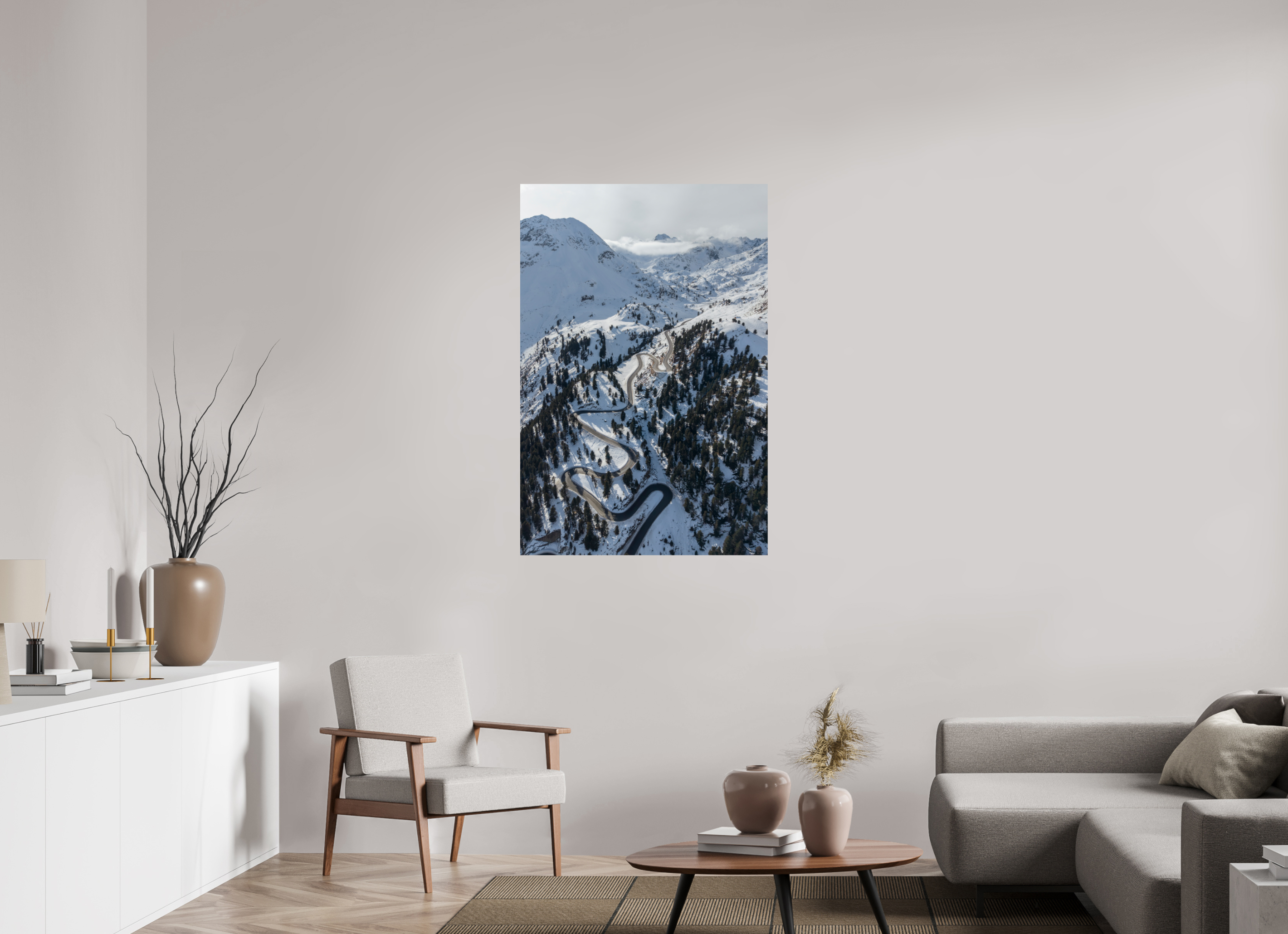 80 x 120 cm, Fine Art Print auf Alu-Dibond Road to the Summit