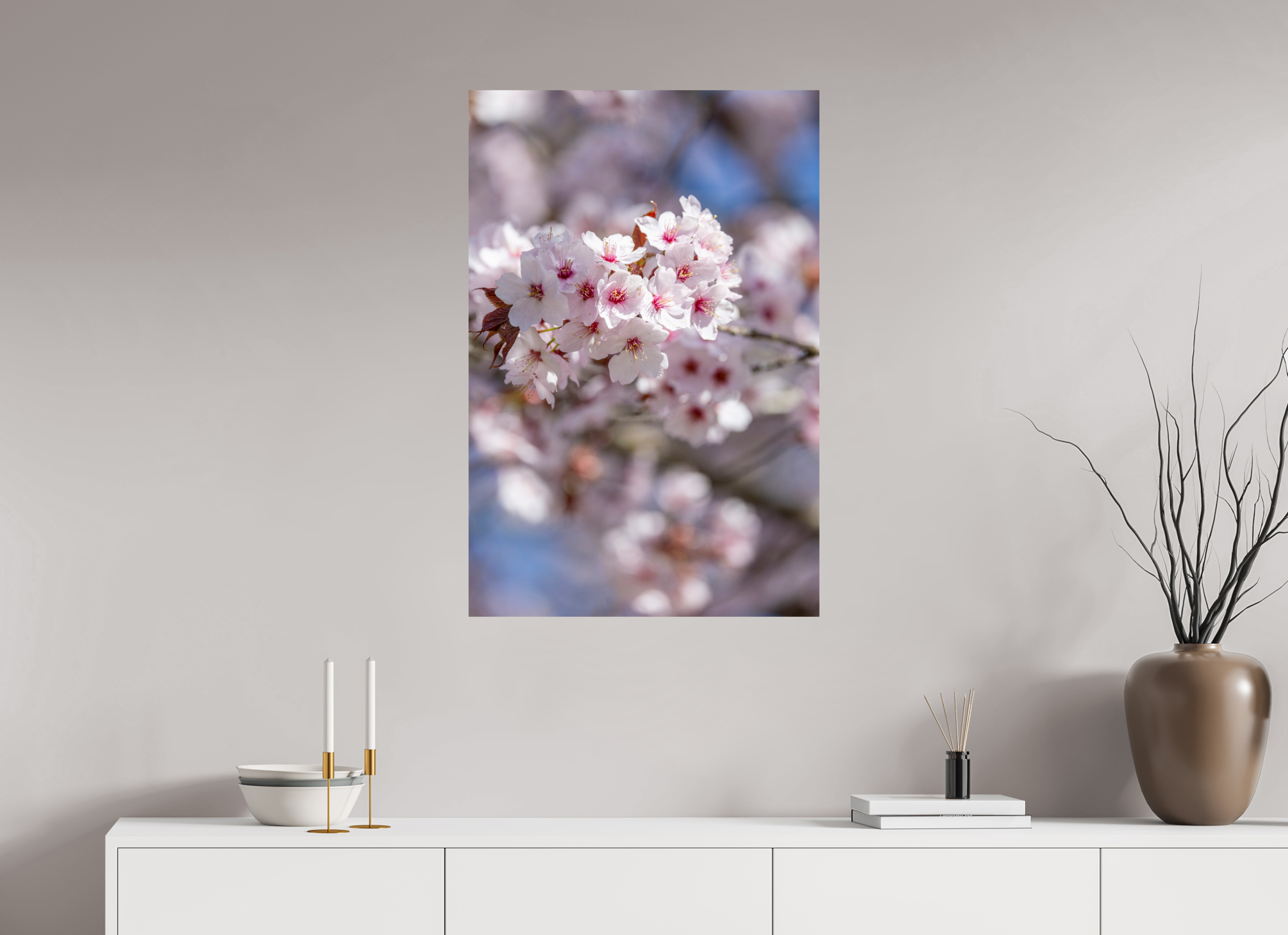 60 x 90 cm, Fine Art Print auf Alu-Dibond Cherry Blossom