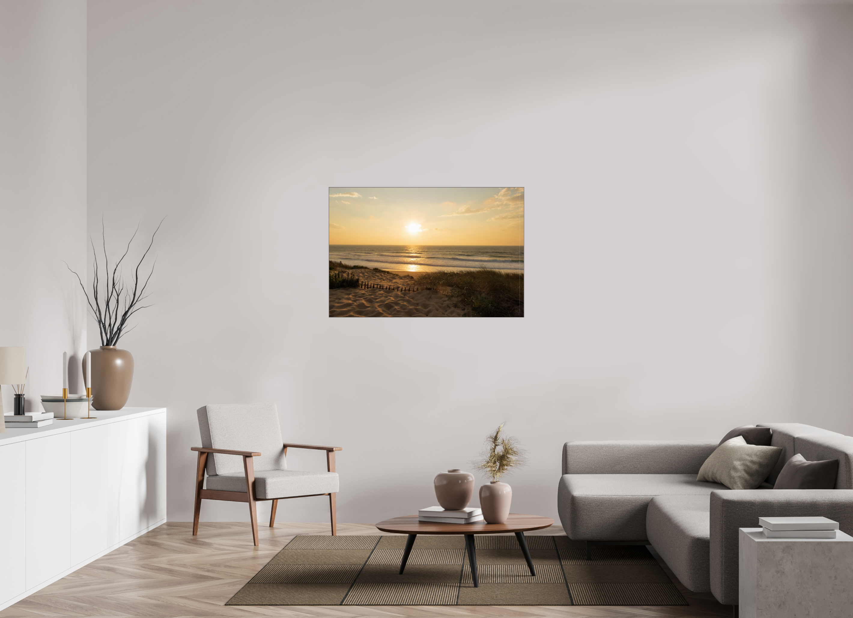120 x 80 cm, Foto-Abzug hinter Acrylglas glänzend Atlantic Glow