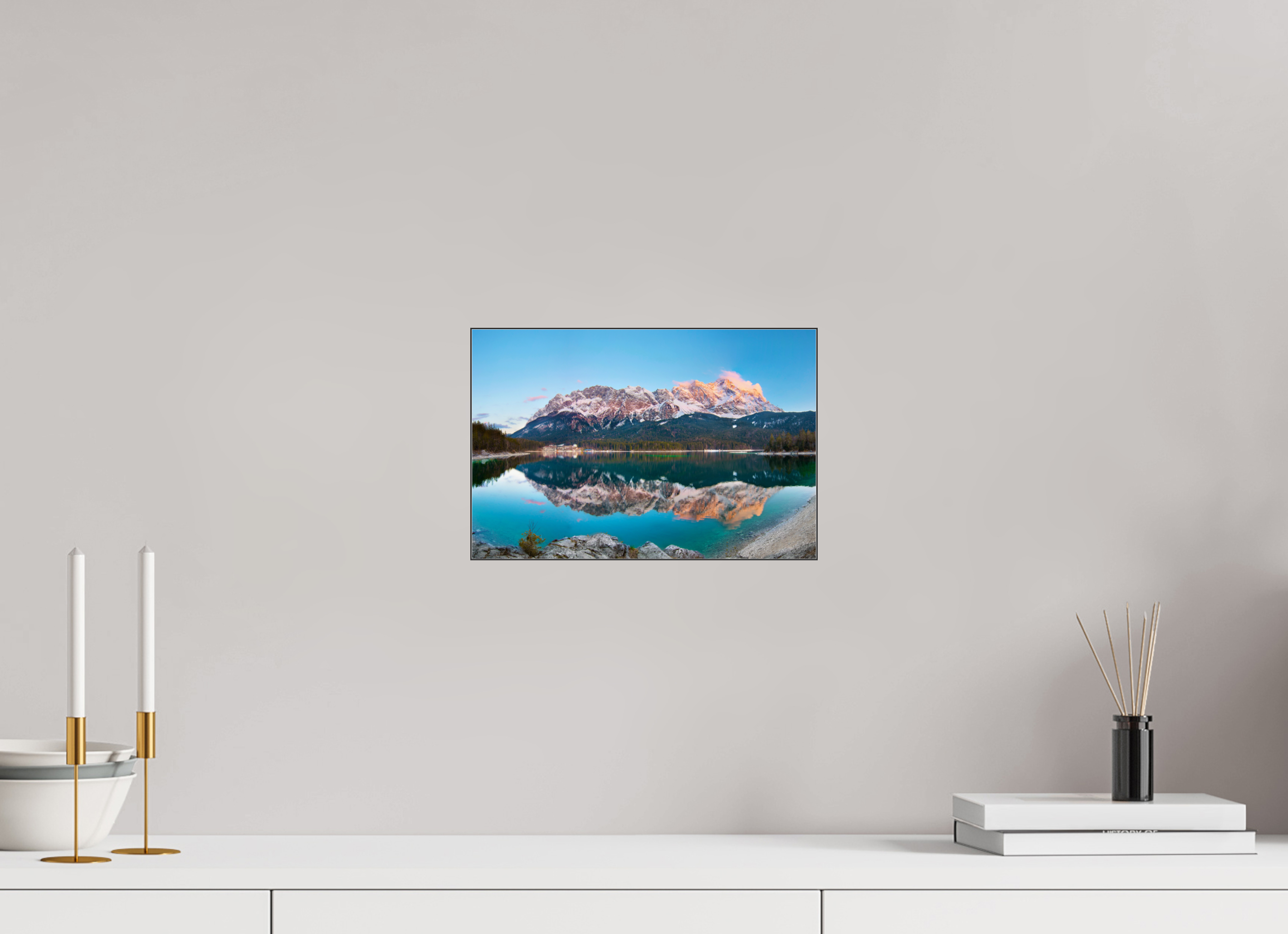 30 x 20 cm, Foto-Abzug hinter Acrylglas glänzend Alpine Glow