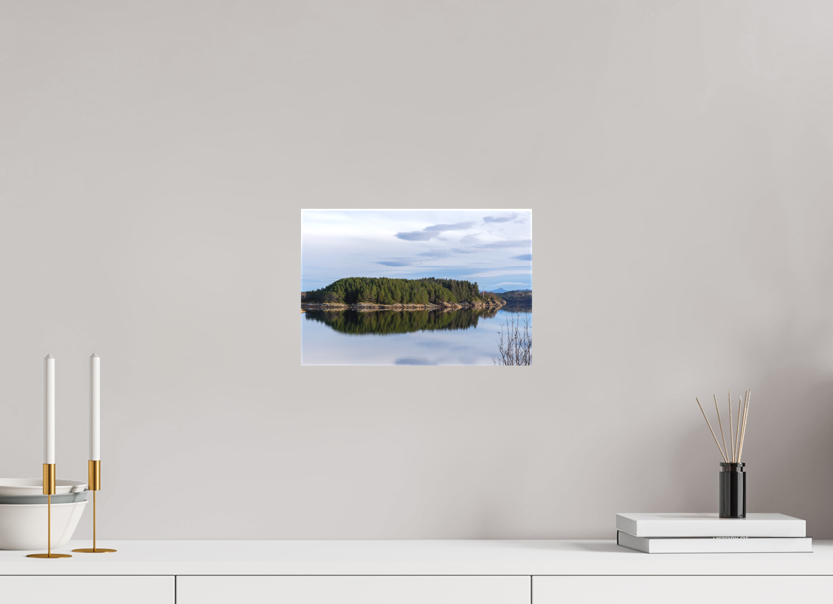 30 x 20 cm, Leinwand Mirror Island