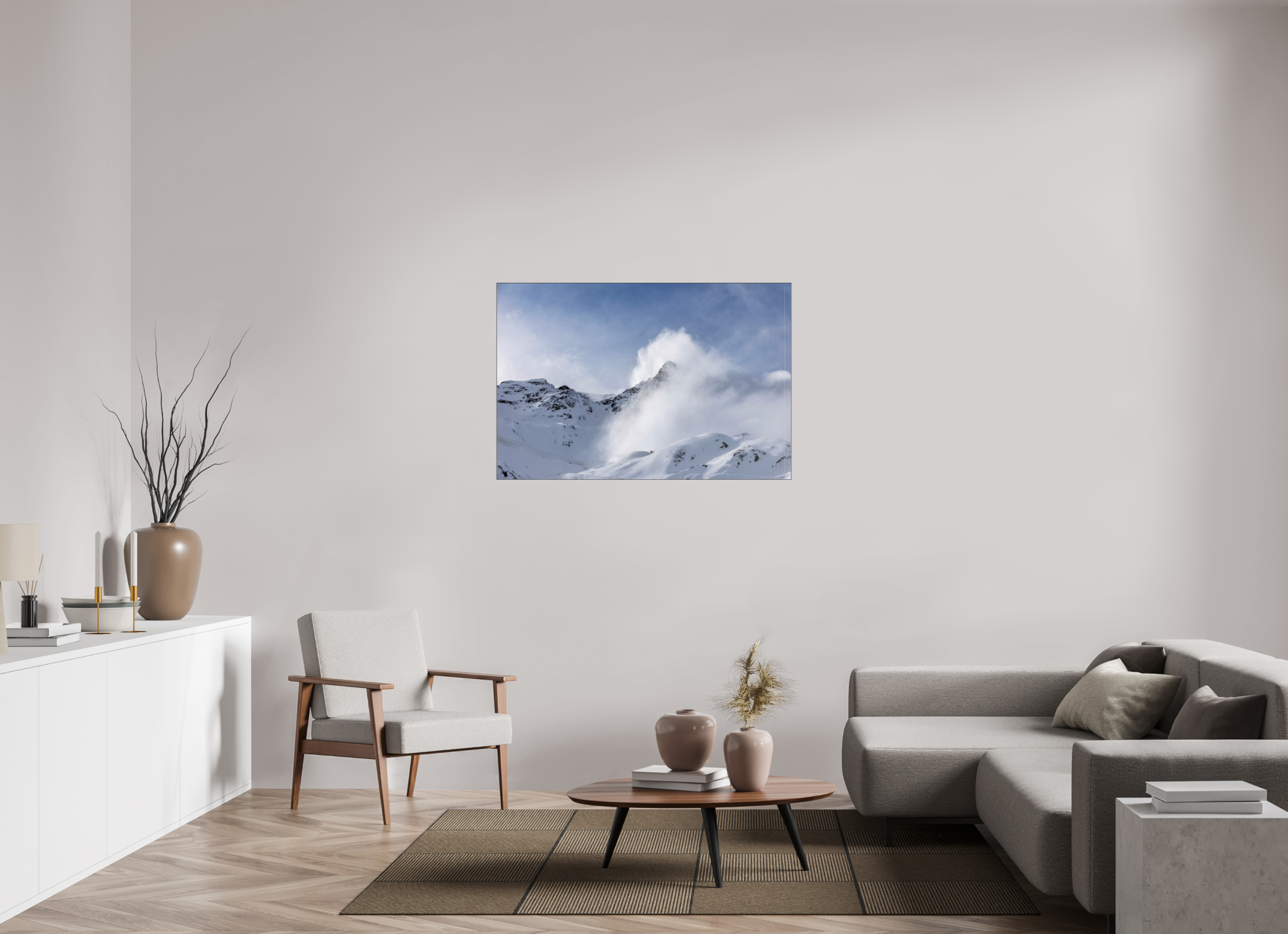 120 x 80 cm, Foto-Abzug hinter Acrylglas glänzend Summit Drift