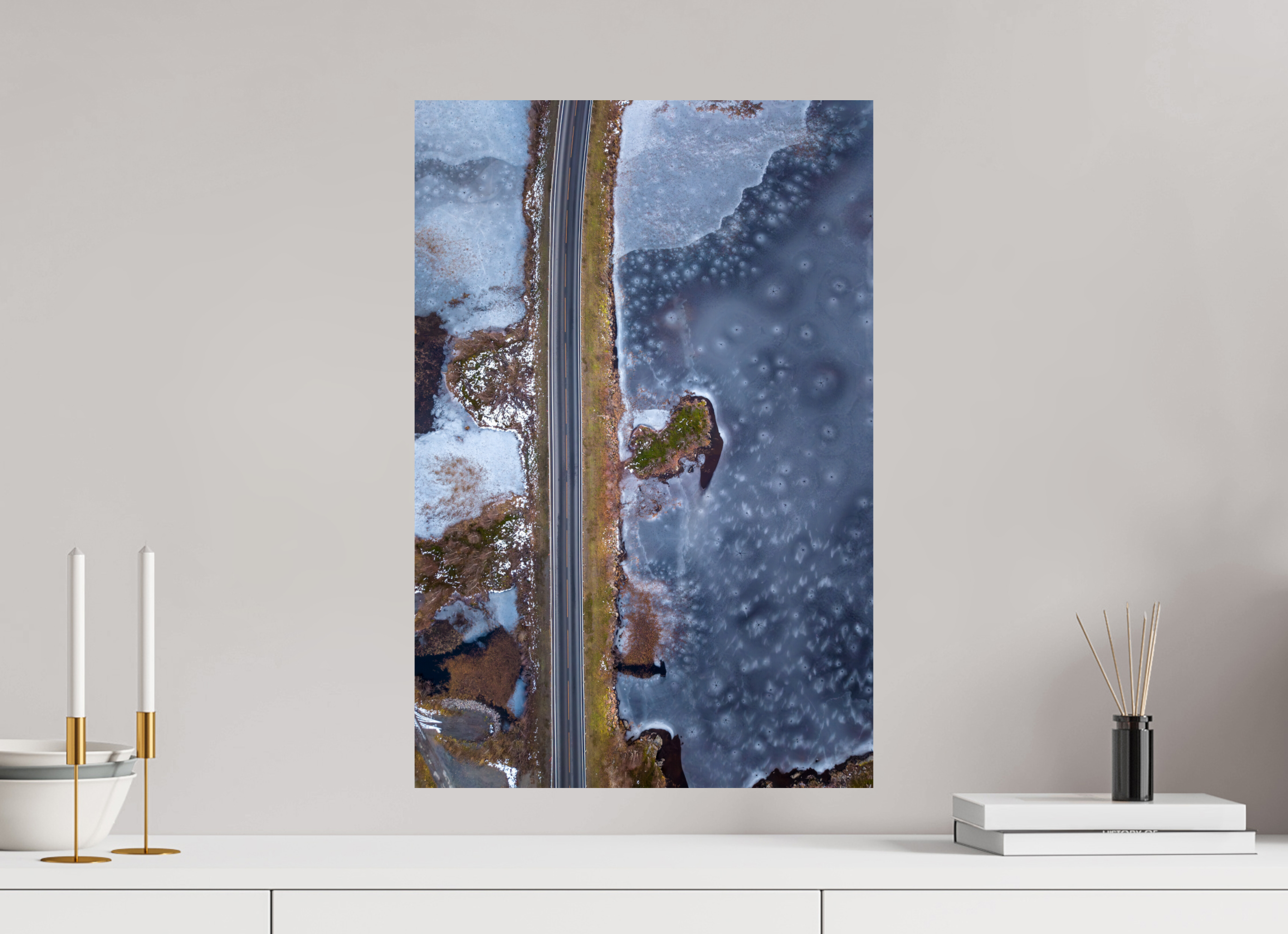 40 x 60 cm, Fine Art Print auf Alu-Dibond Frozen Path