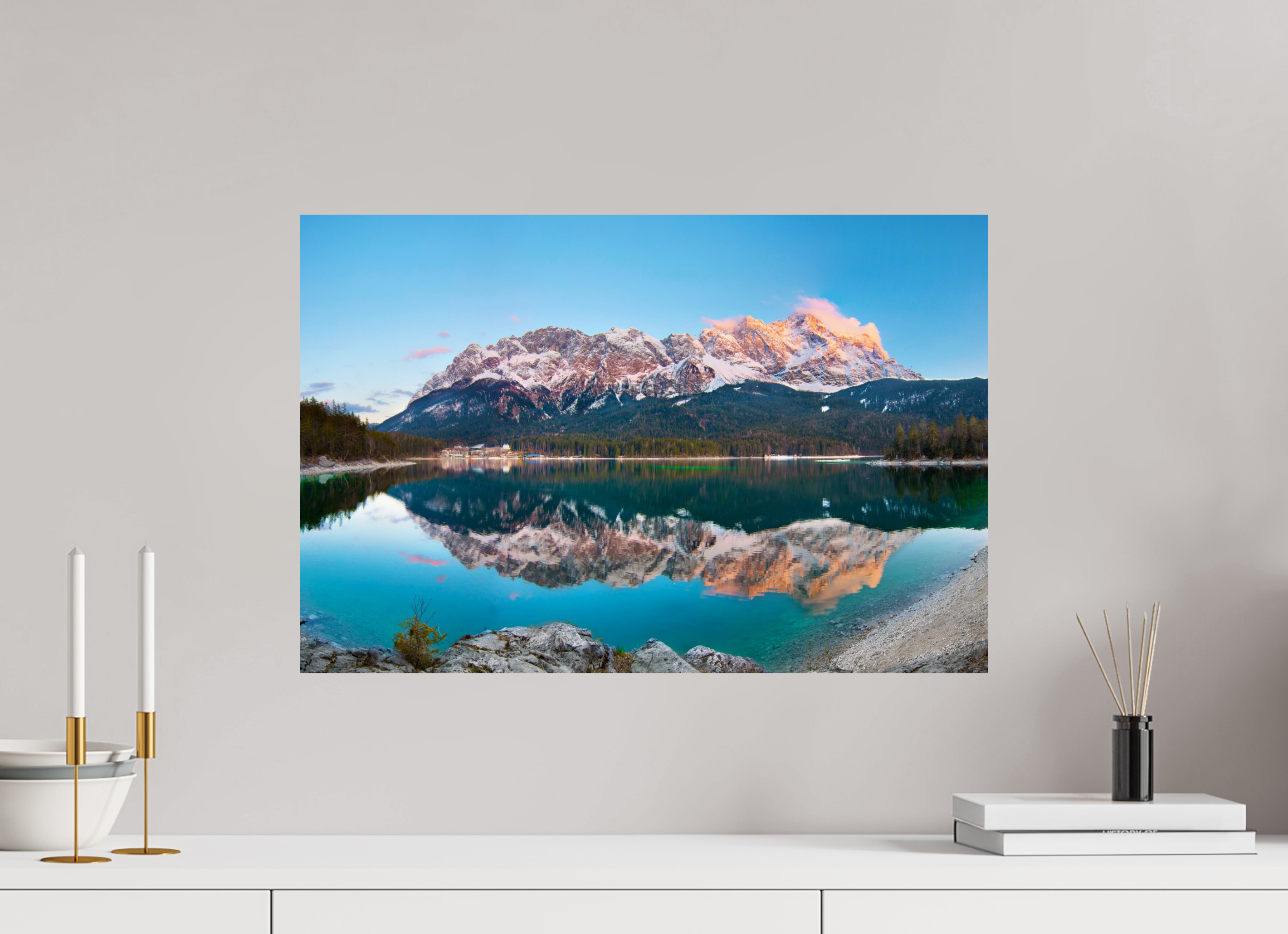 60 x 40 cm, Fine Art Print auf Alu-Dibond Alpine Glow