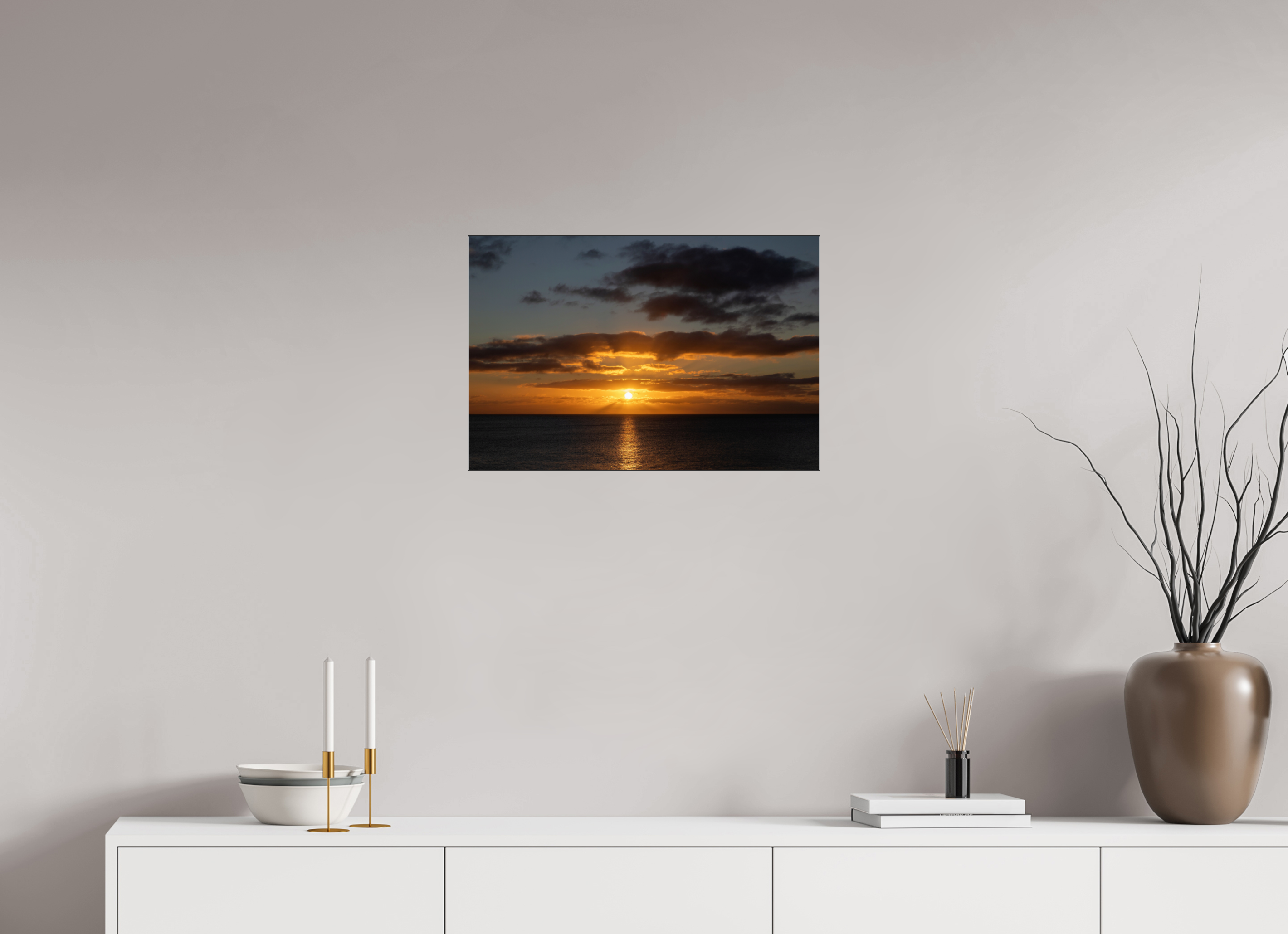 60 x 40 cm, Foto-Abzug hinter Acrylglas glänzend Celtic Sunset