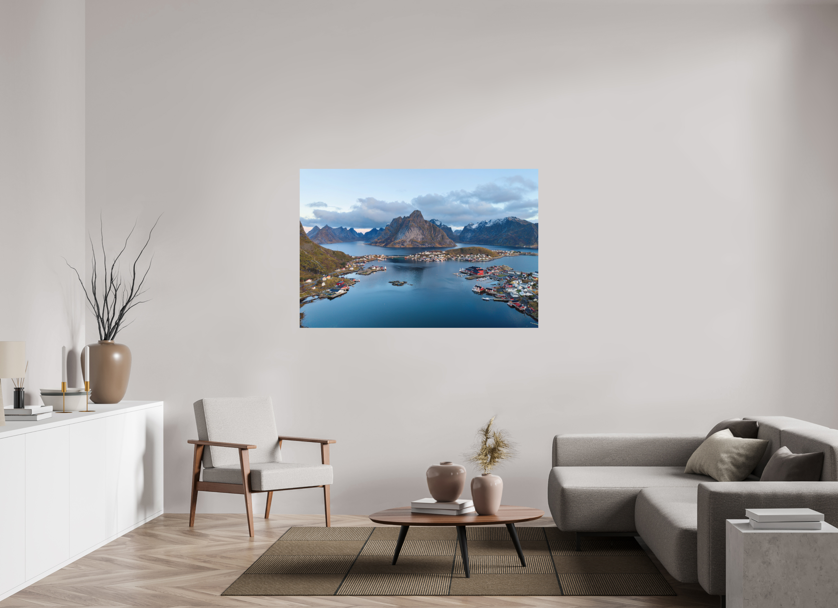 150 x 100 cm, Fine-Art Matt Between Sea and Peaks