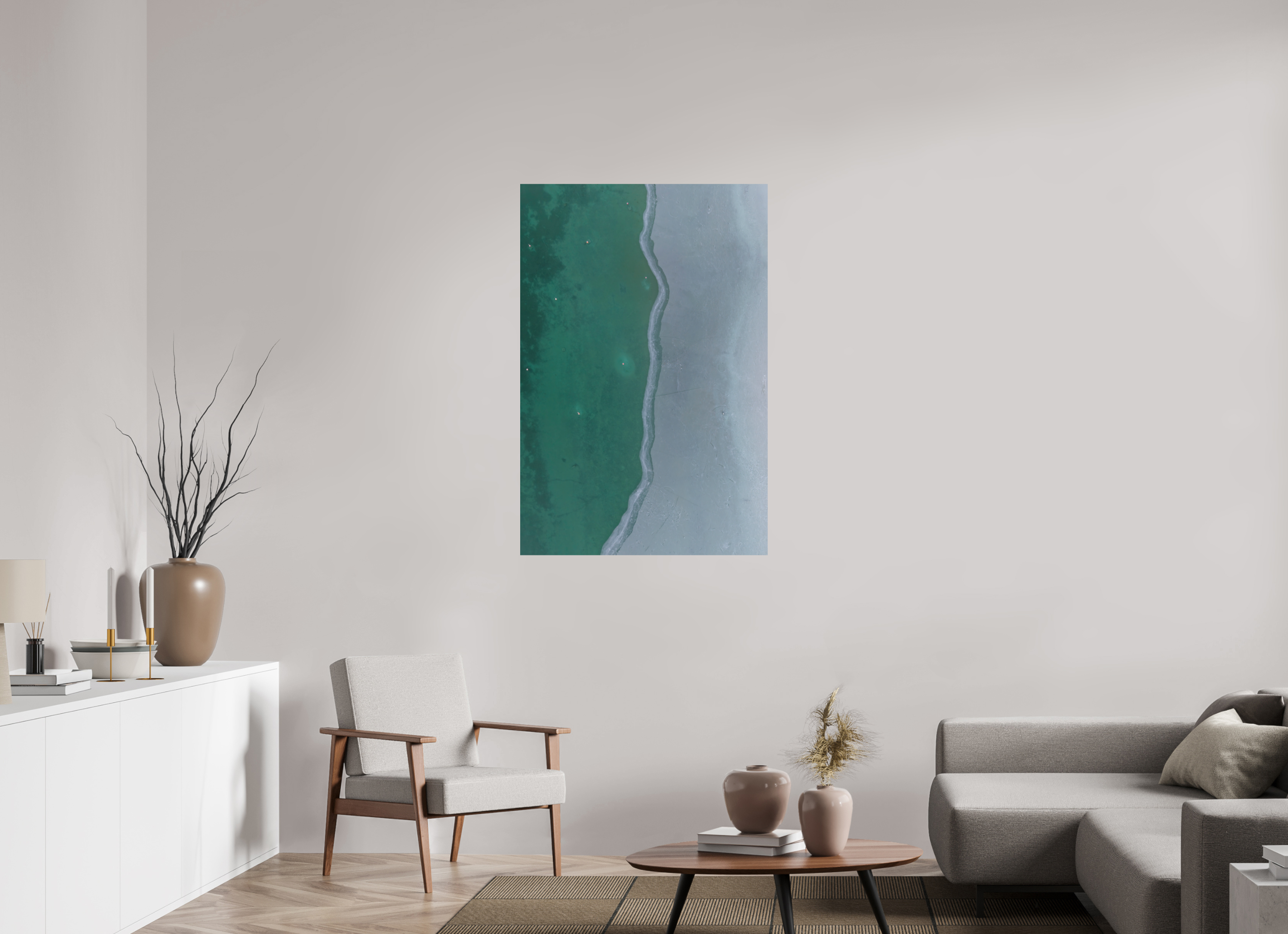 80 x 120 cm, Fine Art Print auf Alu-Dibond Frozen Divide