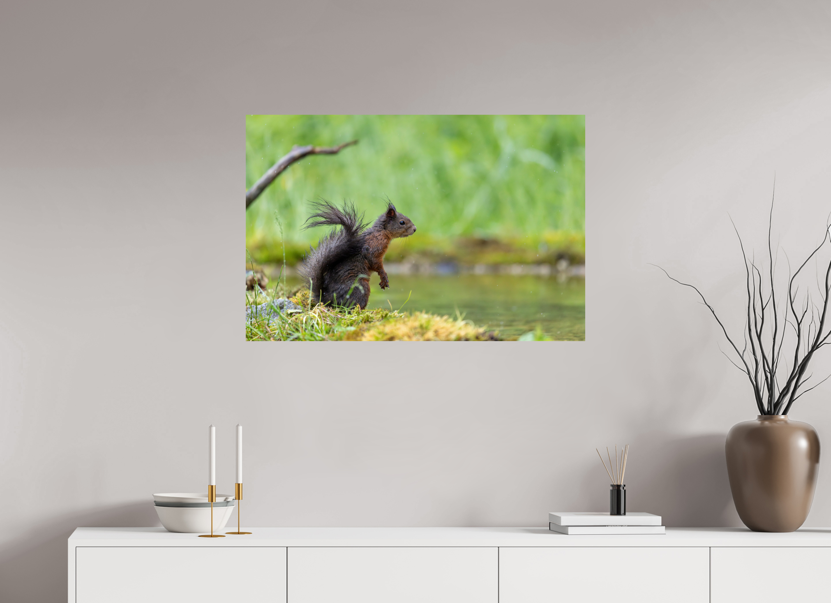 90 x 60 cm, Fine Art Print auf Alu-Dibond Wet & Wild