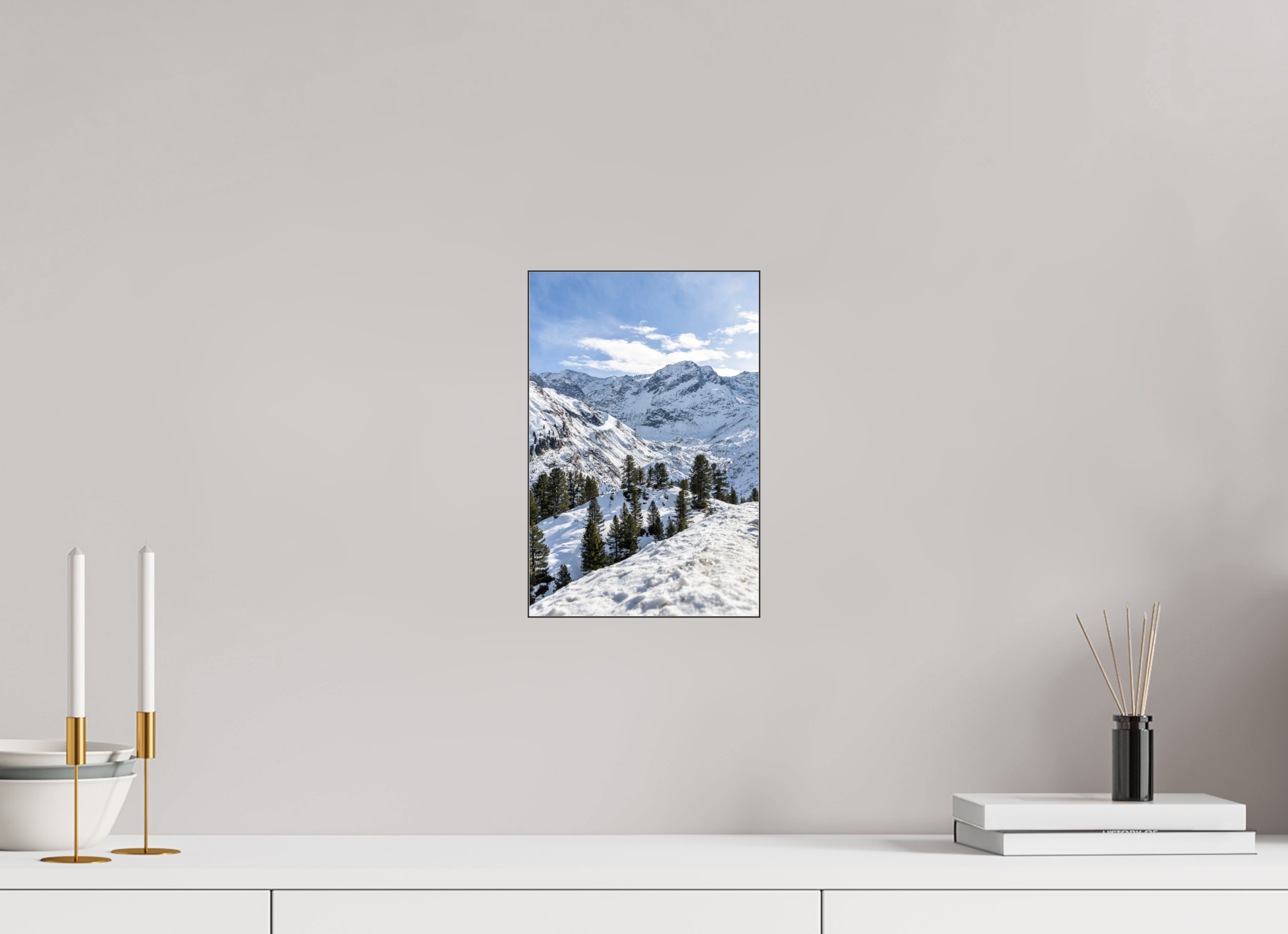 20 x 30 cm, Foto-Abzug hinter Acrylglas glänzend Alpine Frame