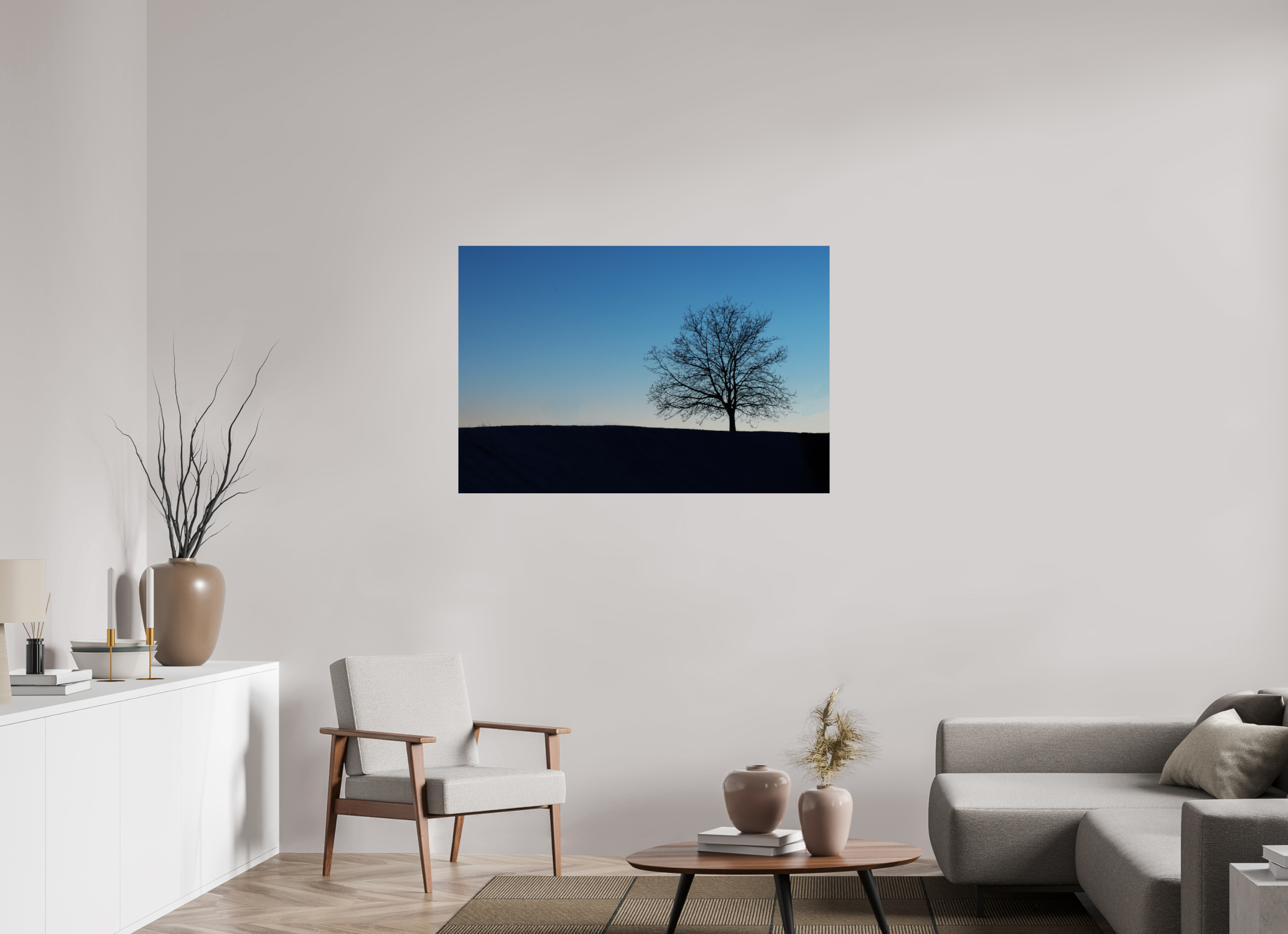 120 x 80 cm, Fine Art Print auf Alu-Dibond Lonely Tree