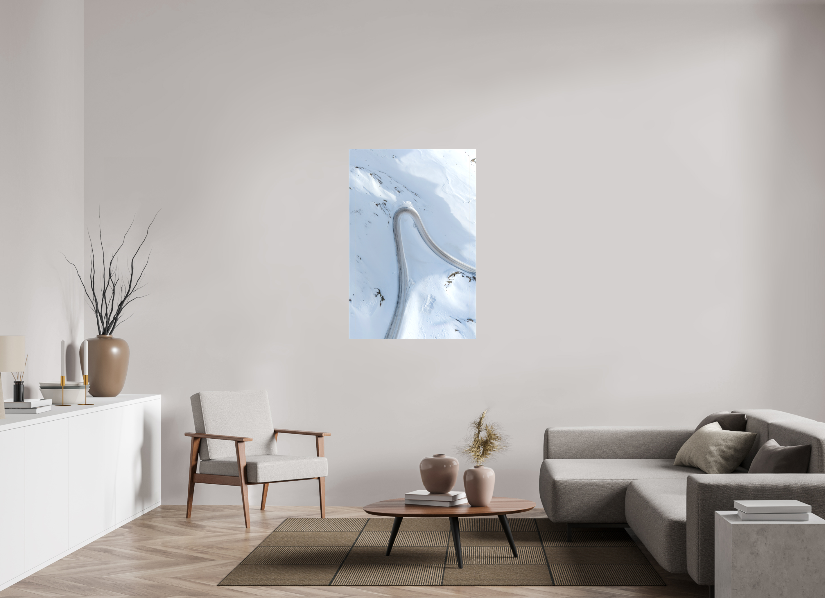 80 x 120 cm, Leinwand Frozen Curve