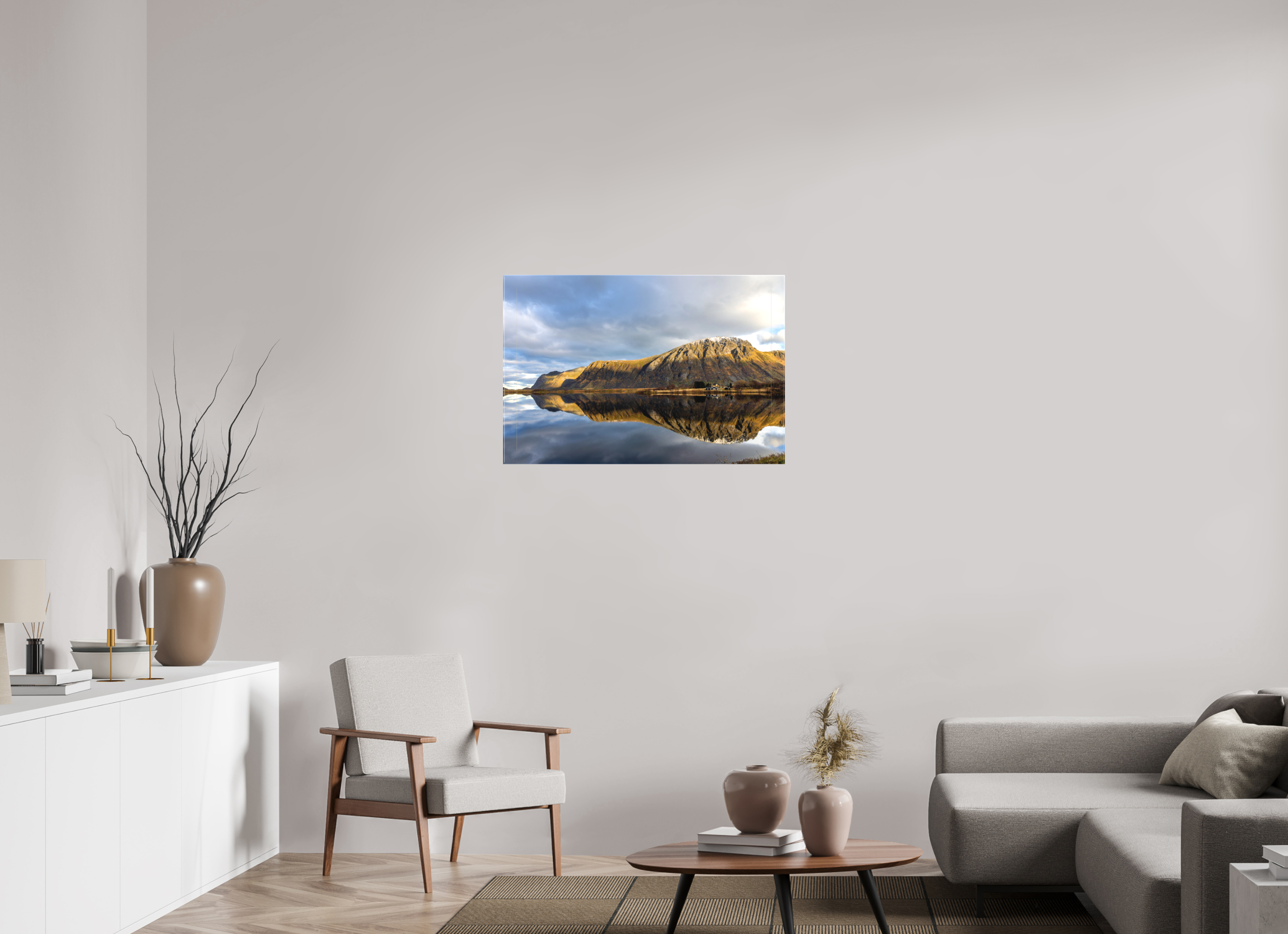 90 x 60 cm, Leinwand Mirror Mountains