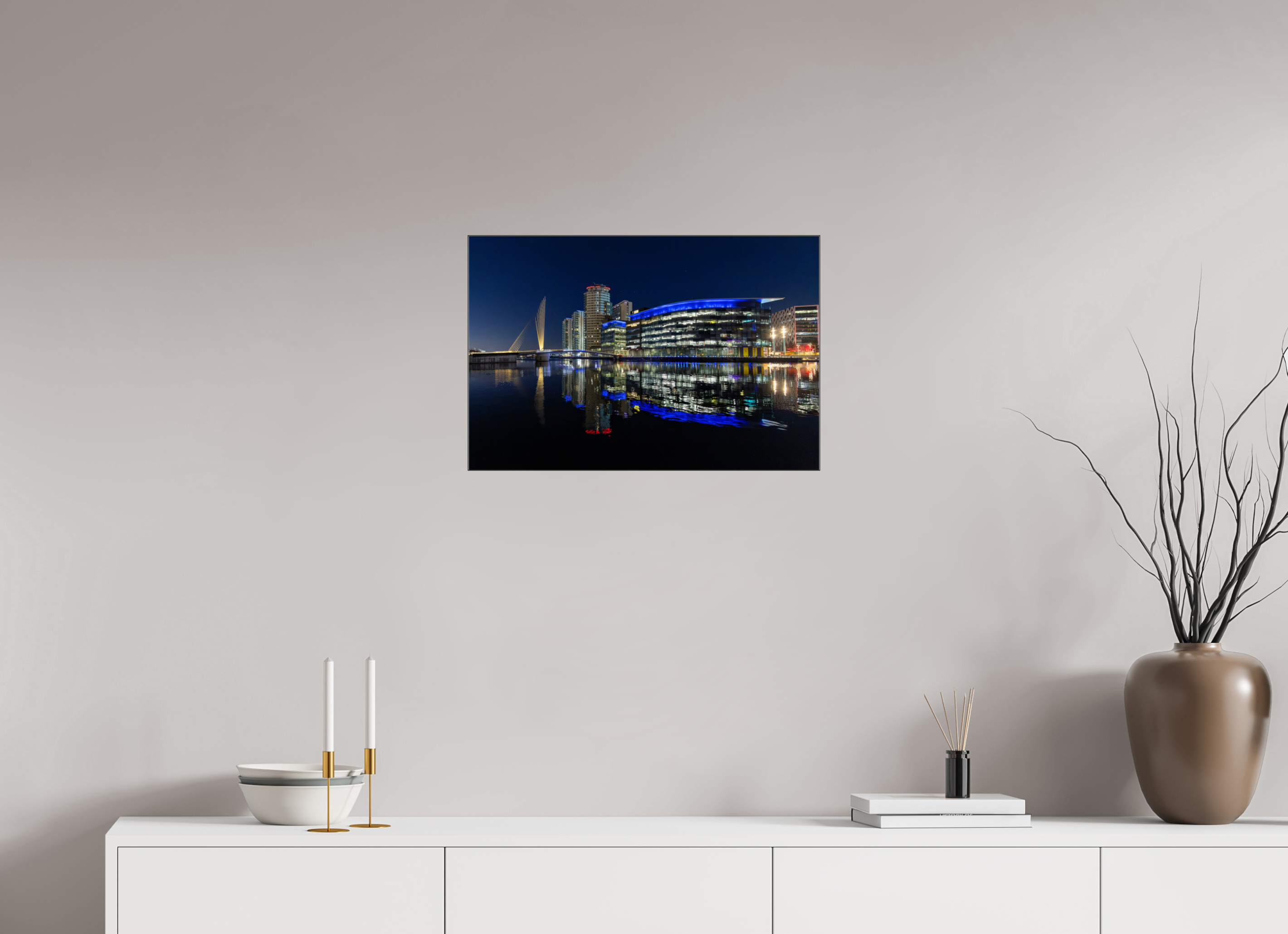 60 x 40 cm, Foto-Abzug hinter Acrylglas glänzend City After Dark