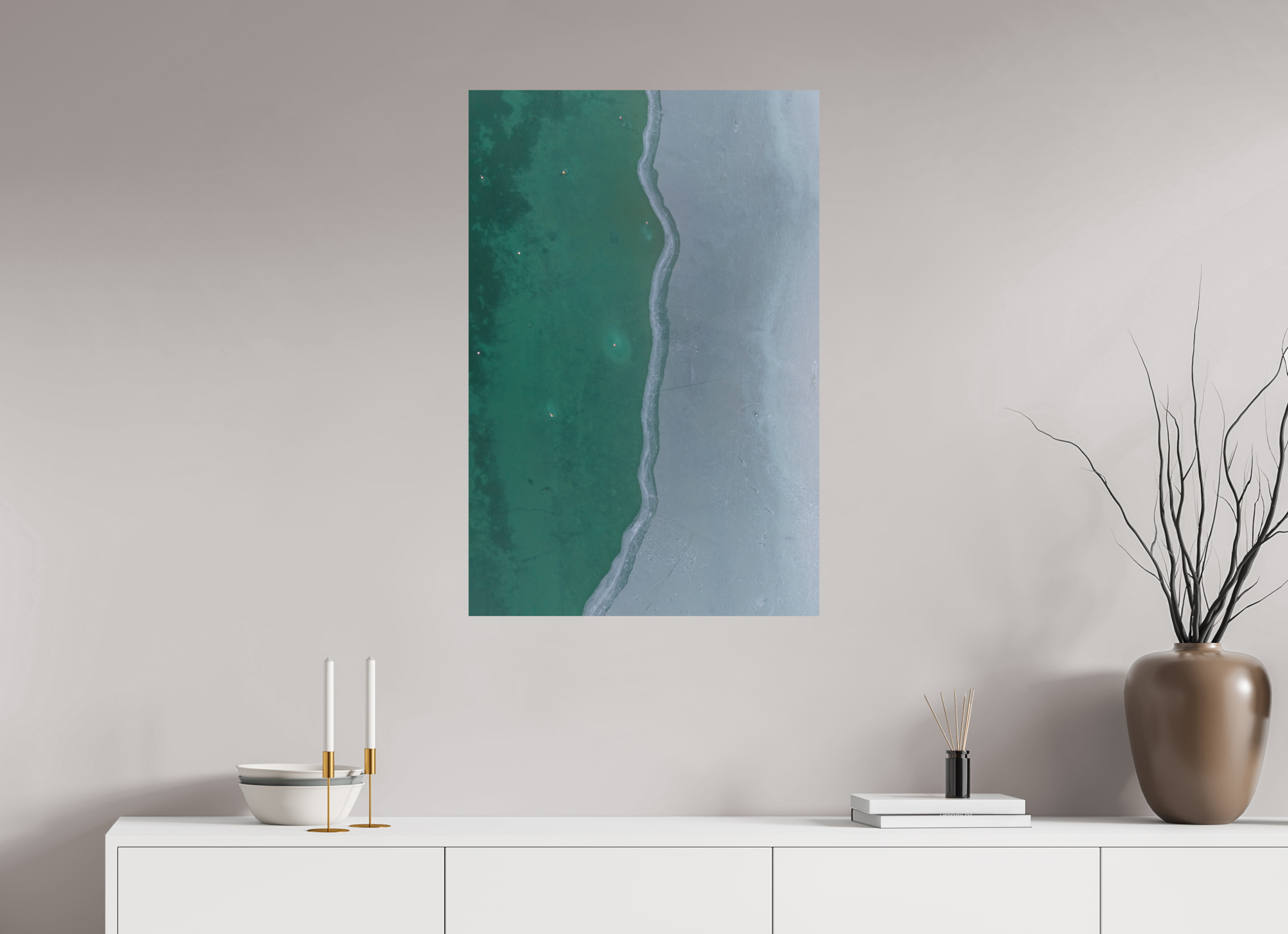 60 x 90 cm, Fine Art Print auf Alu-Dibond Frozen Divide