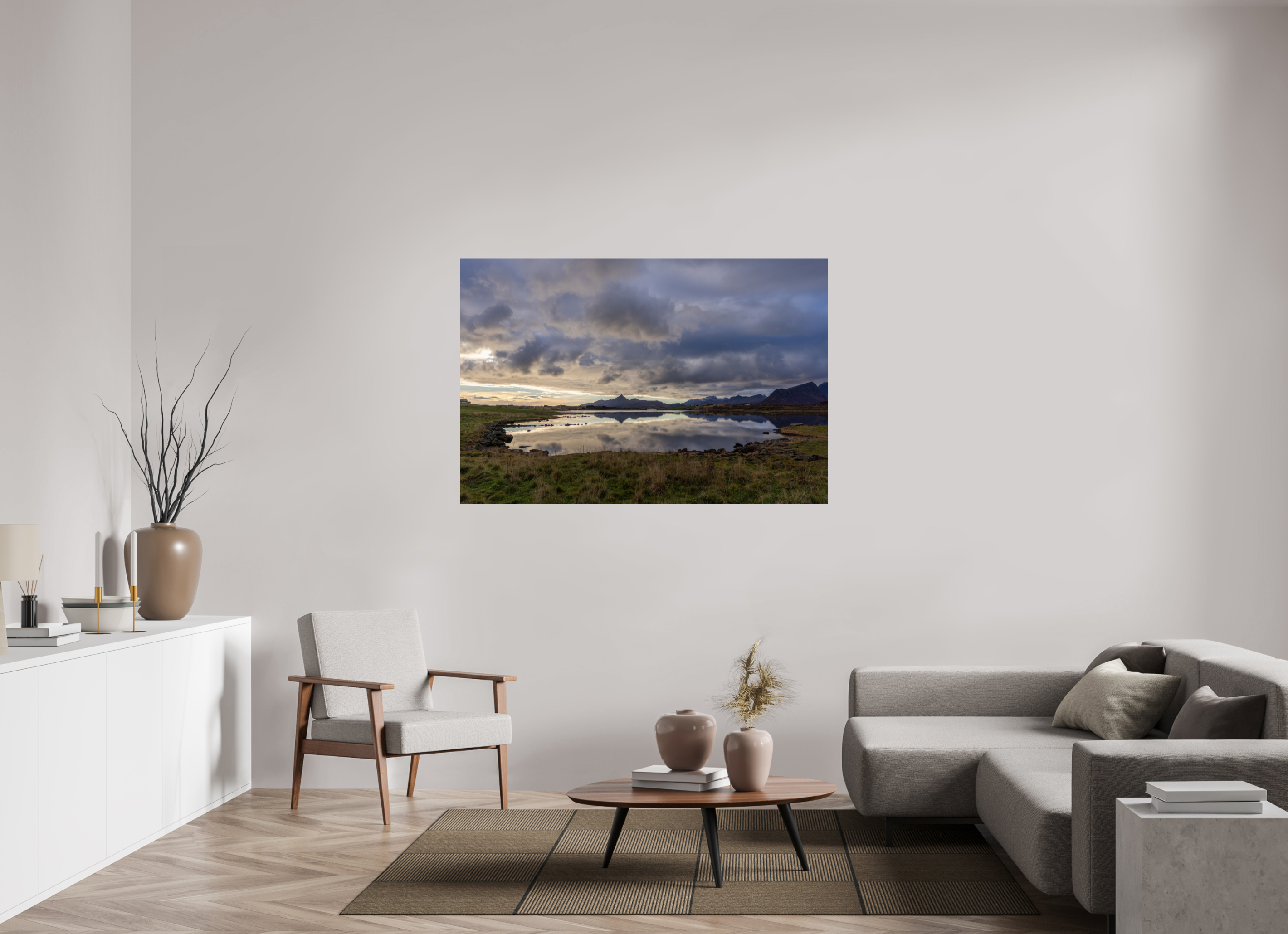 150 x 100 cm, Fine Art Print auf Alu-Dibond Twilight Reflection