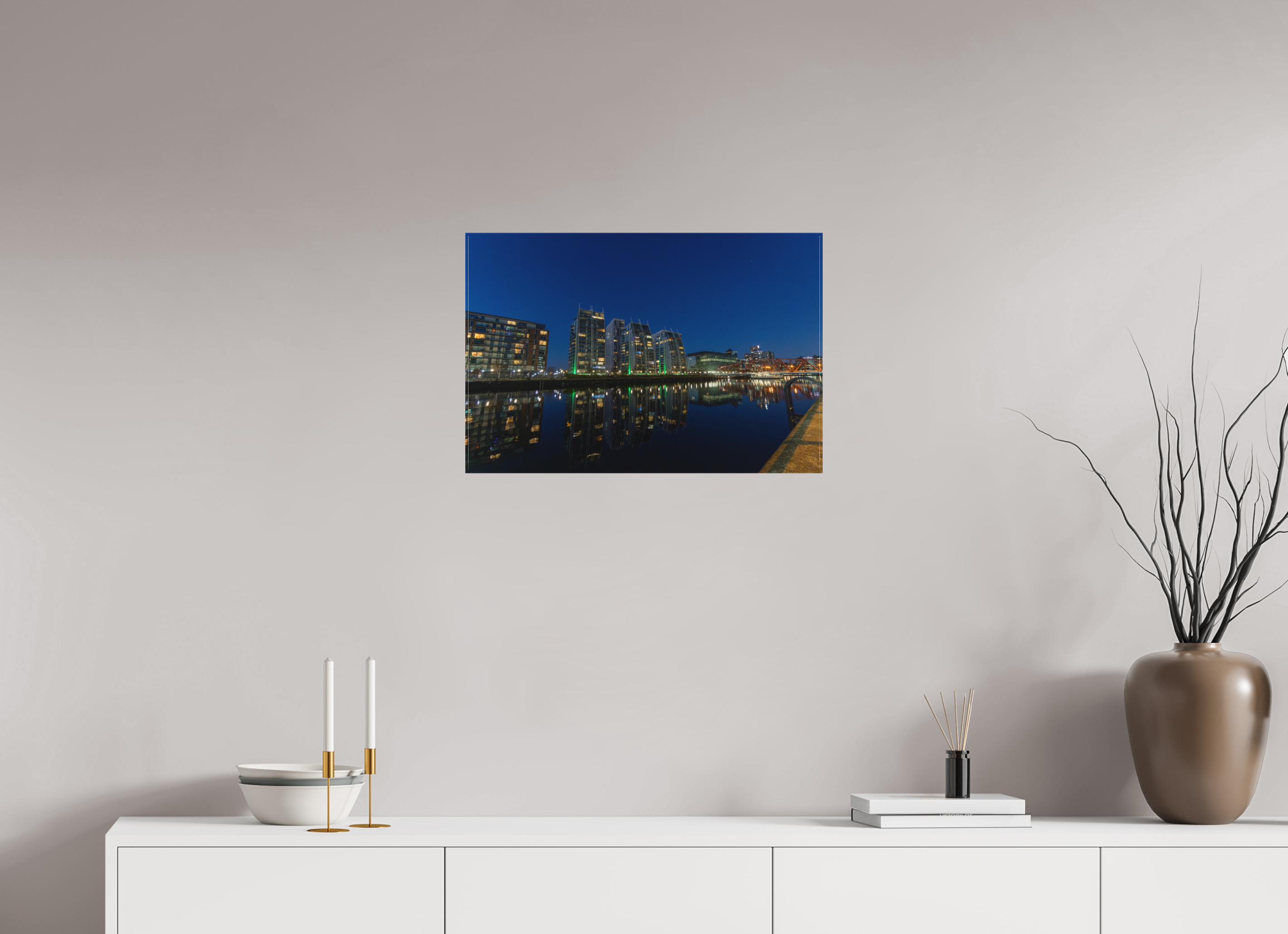 60 x 40 cm, Leinwand Neon Silence