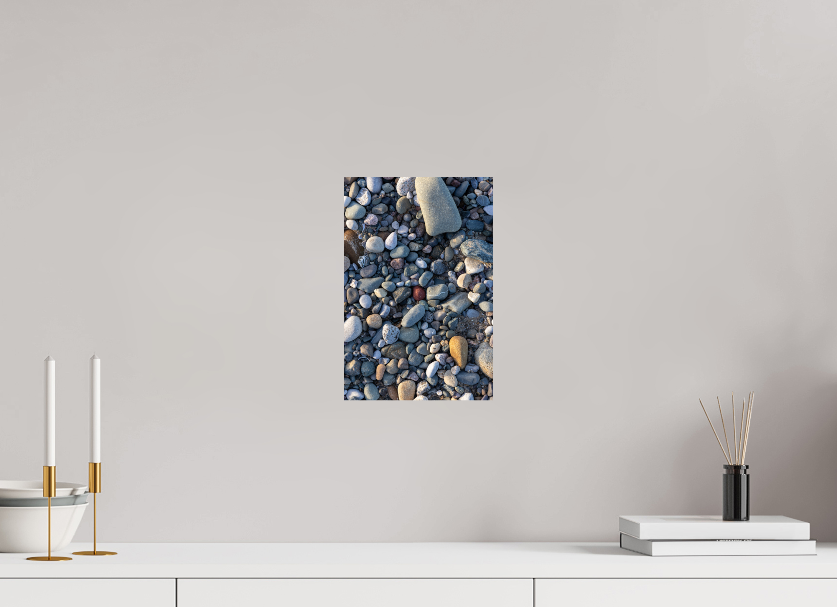 20 x 30 cm, Fine Art Print auf Alu-Dibond Shore of Stones
