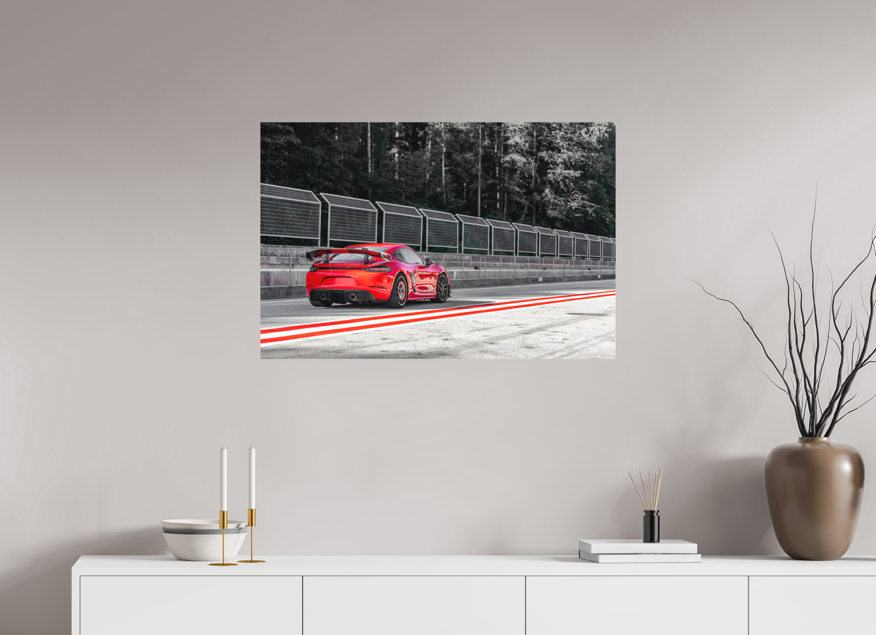 90 x 60 cm, Fine-Art Print Matt Racing in Red