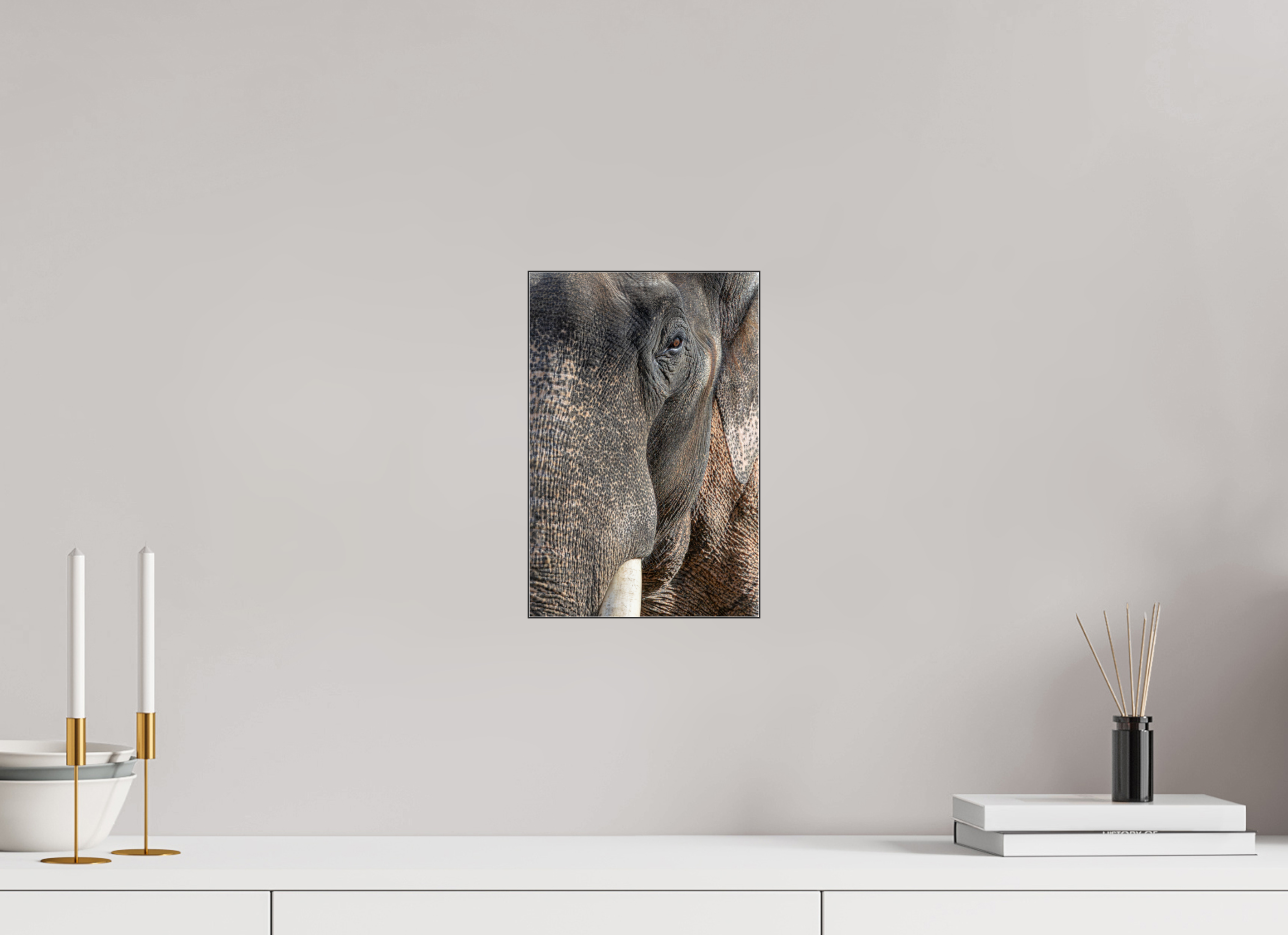 20 x 30 cm, Foto-Abzug hinter Acrylglas glänzend Soul of the Elephant
