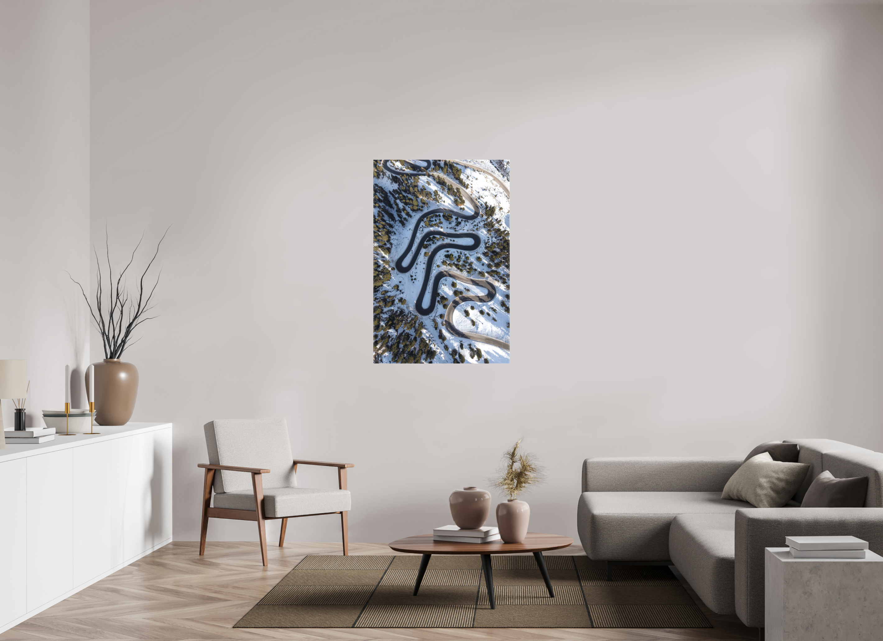 80 x 120 cm, Leinwand Winding Through Winter