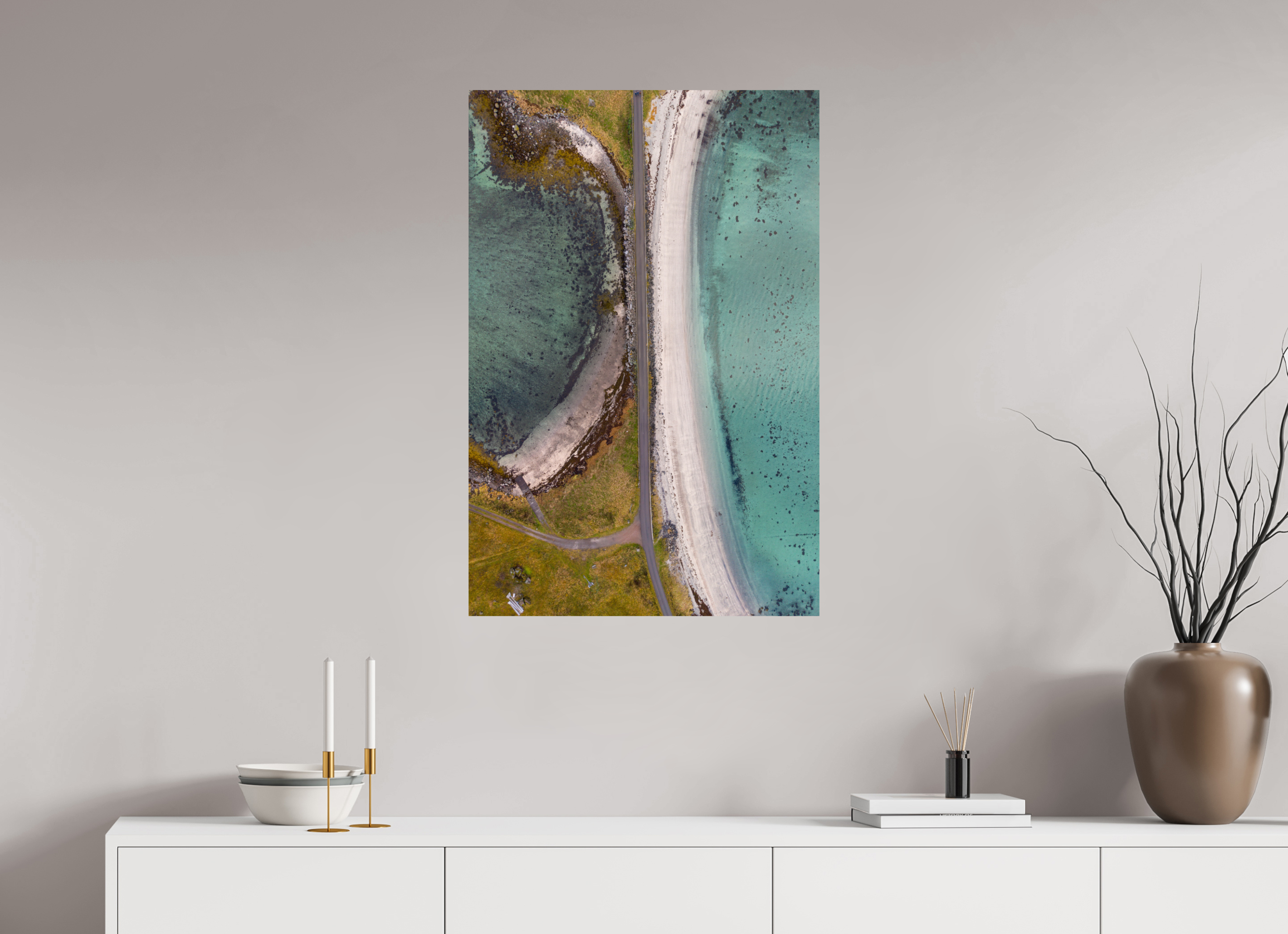 60 x 90 cm, Fine Art Print auf Alu-Dibond Between the Bays