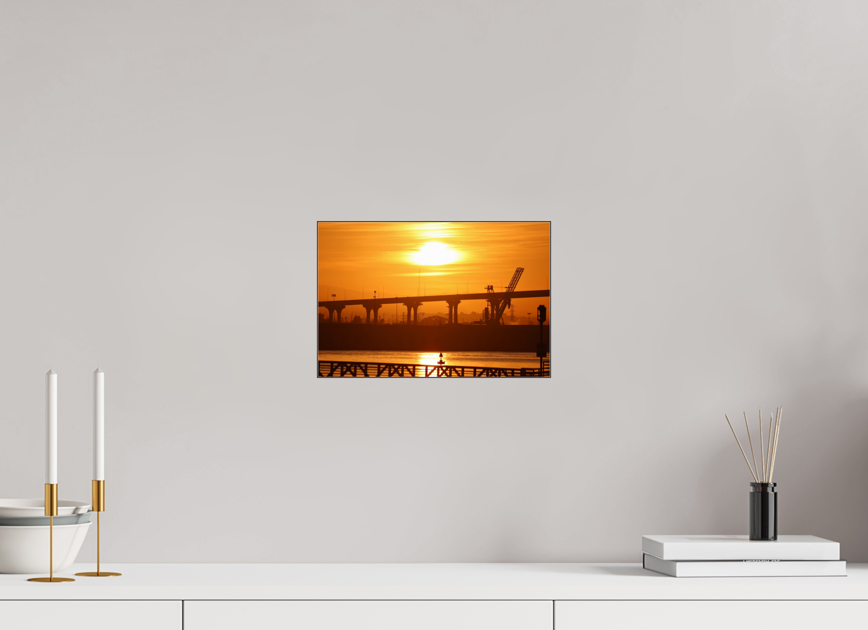 30 x 20 cm, Foto-Abzug hinter Acrylglas glänzend Golden Harbor
