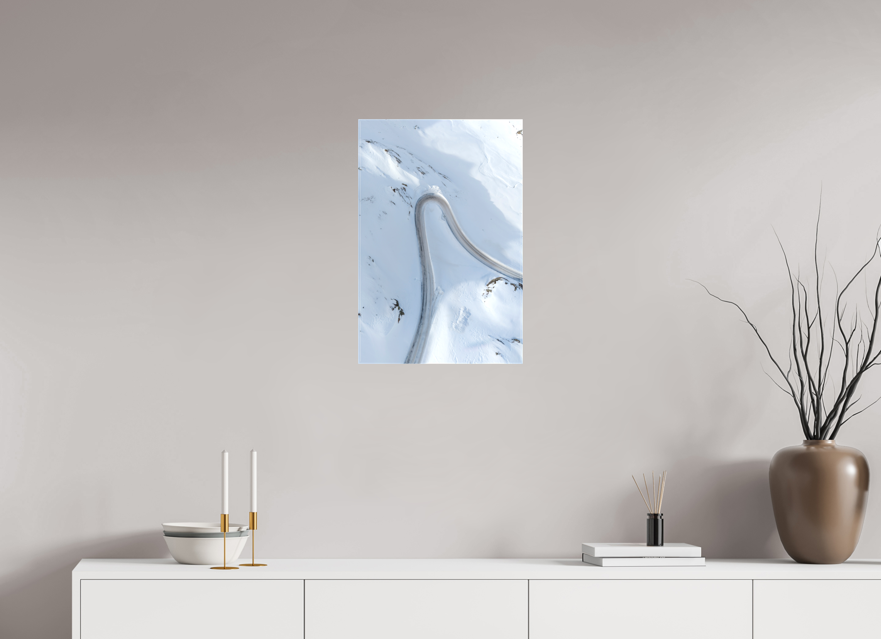40 x 60 cm, Leinwand Frozen Curve