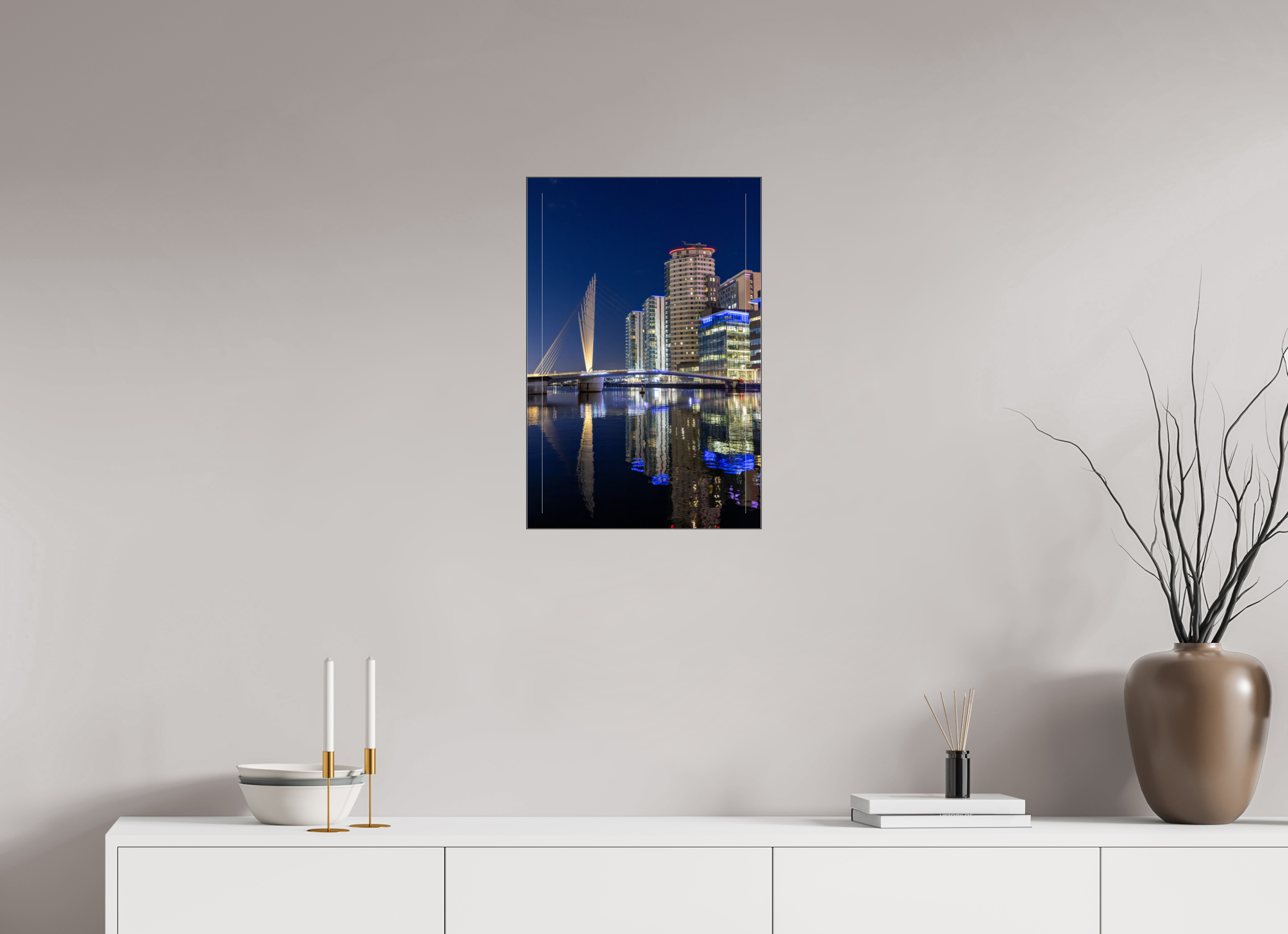 40 x 60 cm, Foto-Abzug hinter Acrylglas glänzend Reflected Nights