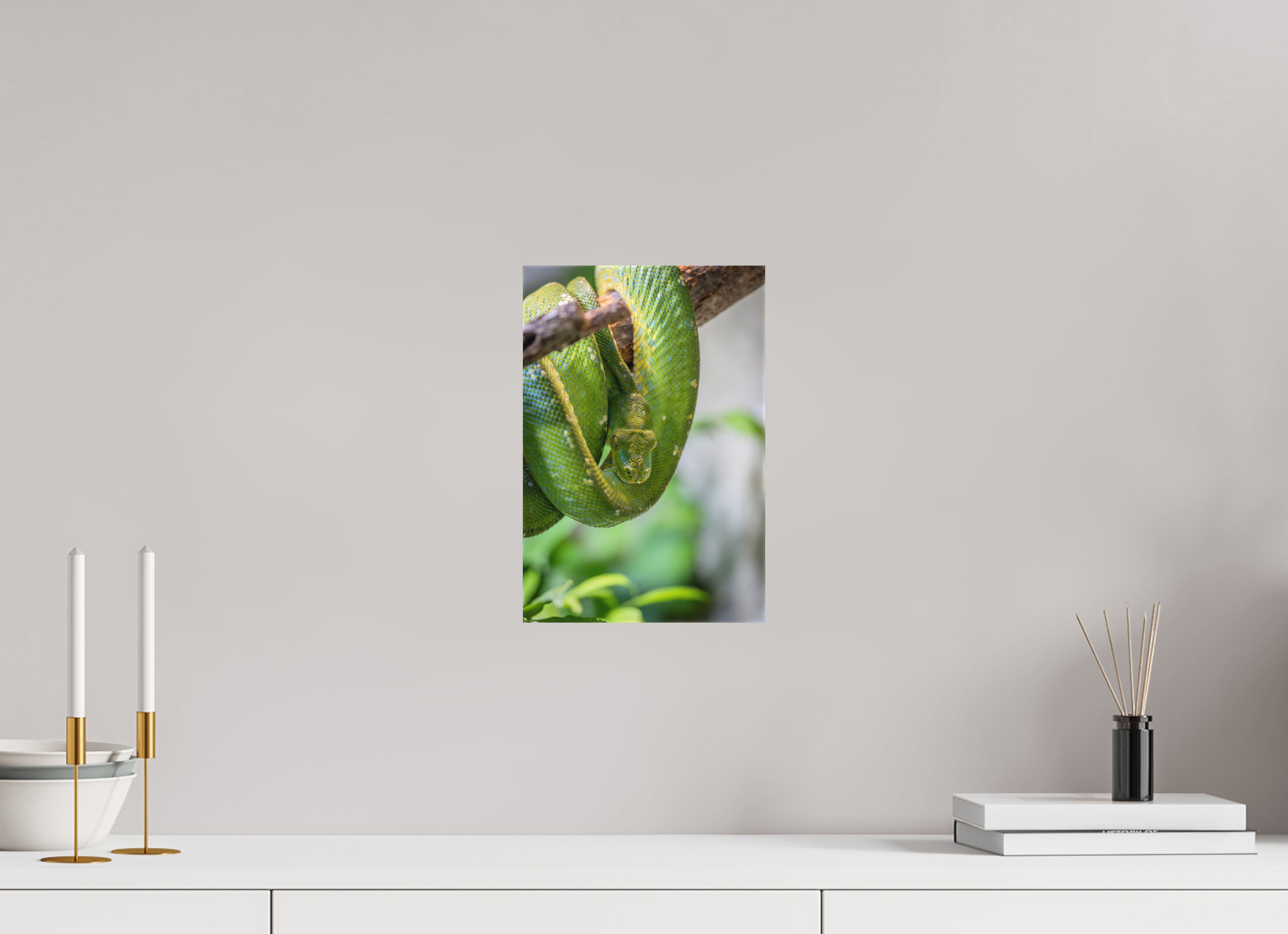 20 x 30 cm, Leinwand Coiled in Green