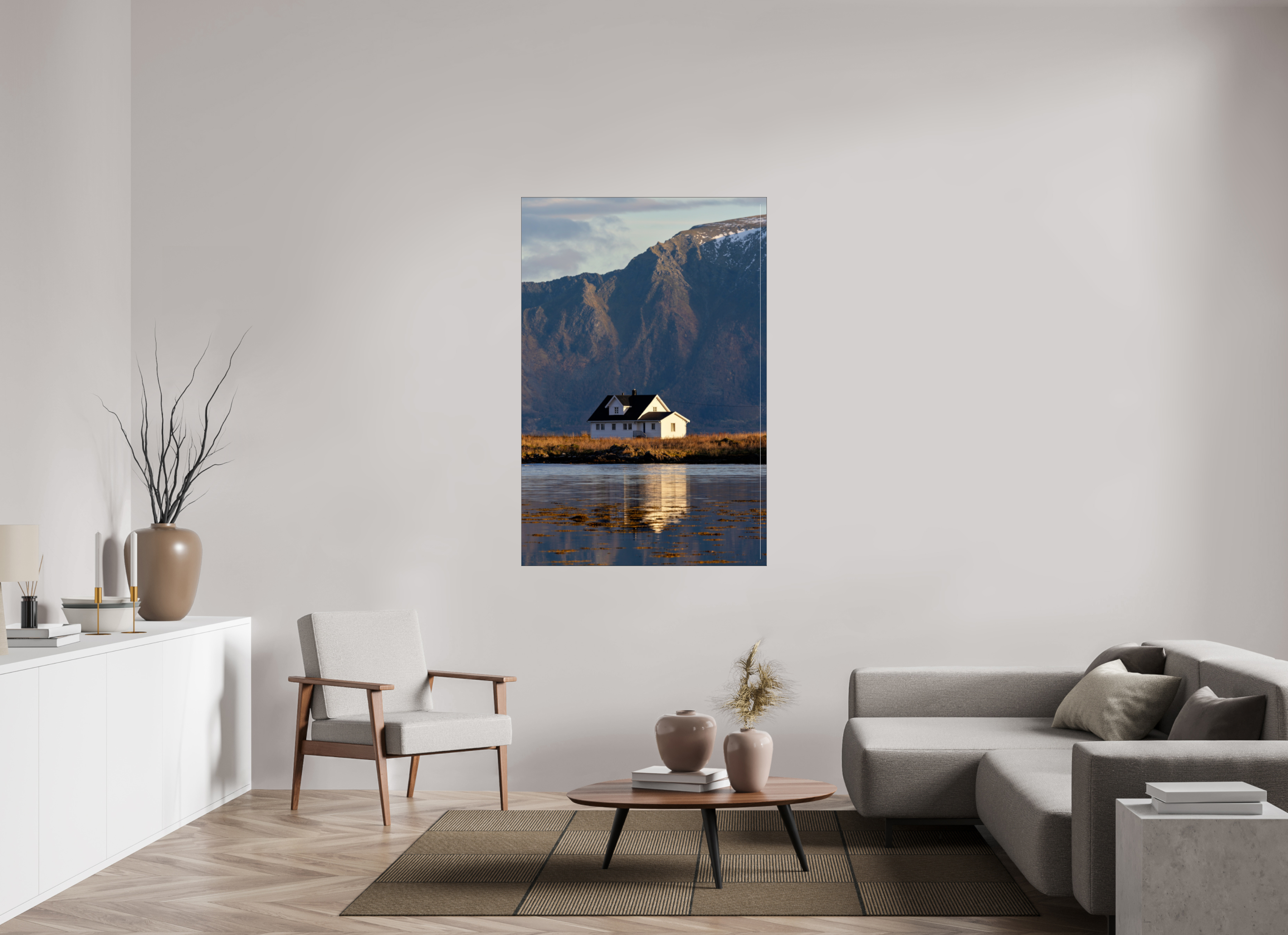 100 x 150 cm, Foto-Abzug hinter Acrylglas glänzend House by the Sea